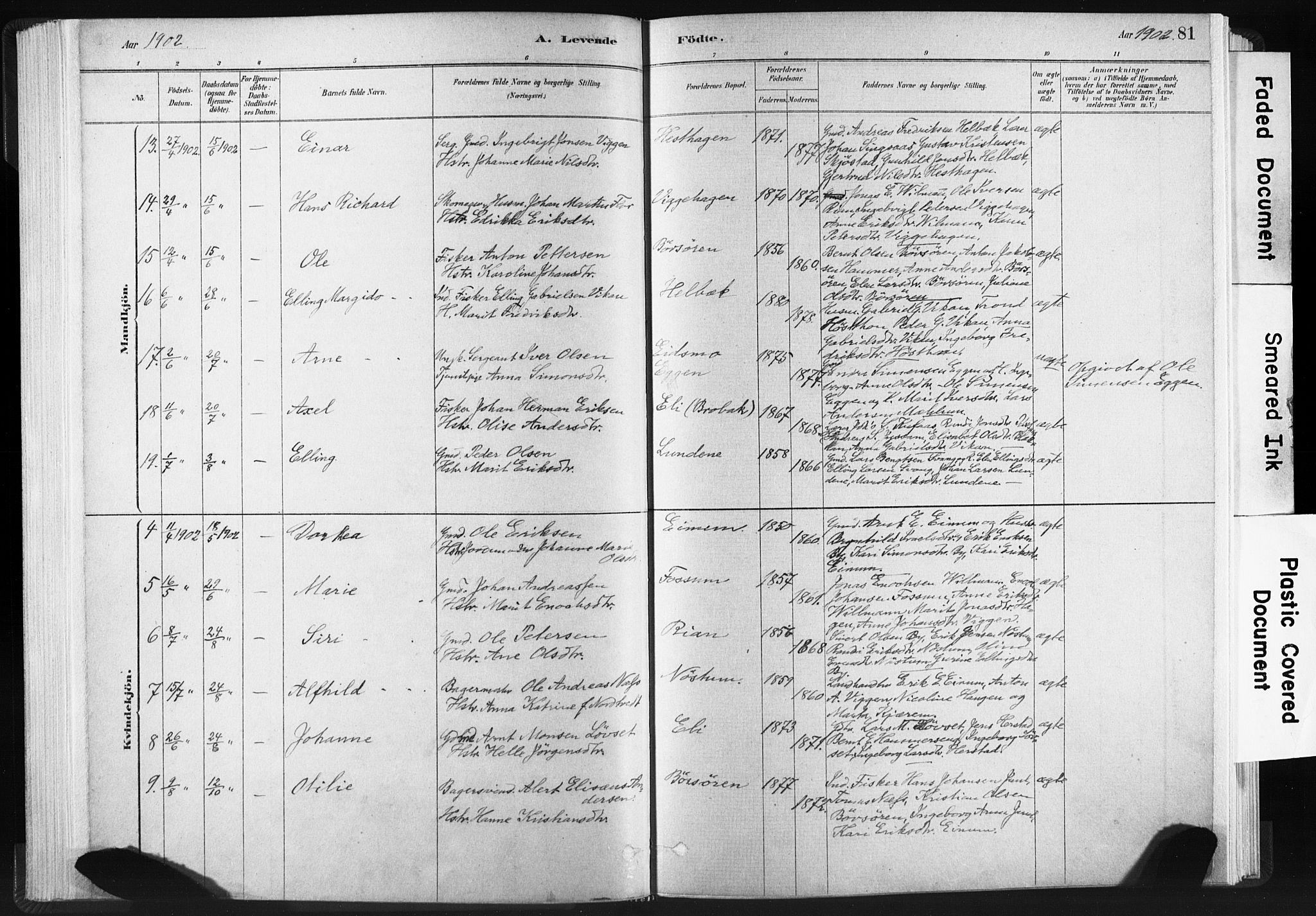Ministerialprotokoller, klokkerbøker og fødselsregistre - Sør-Trøndelag, SAT/A-1456/665/L0773: Parish register (official) no. 665A08, 1879-1905, p. 81