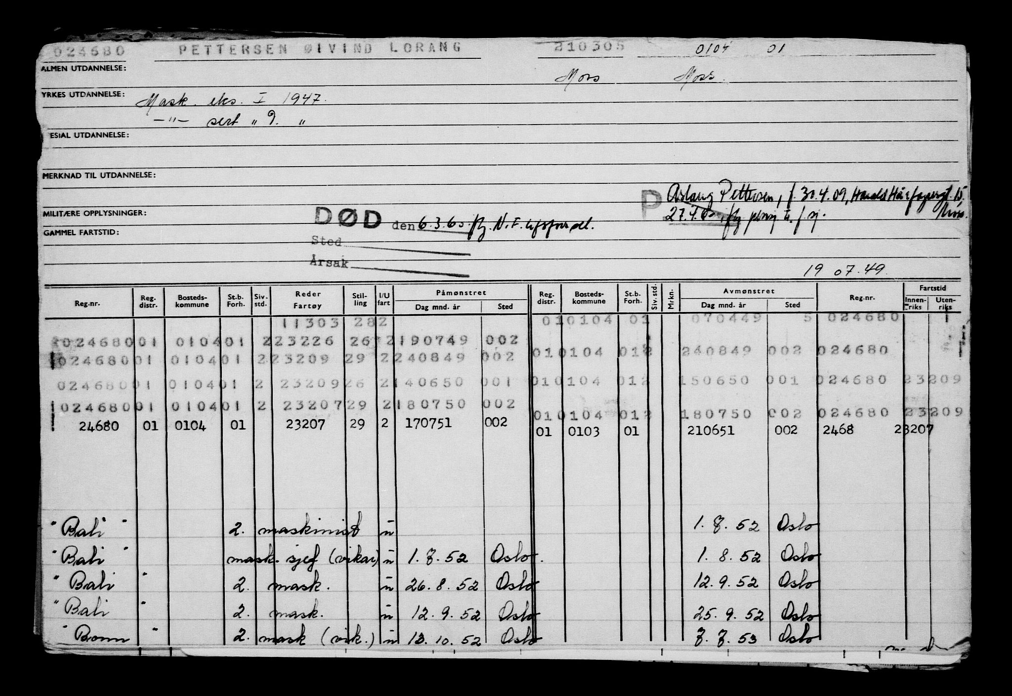 Direktoratet for sjømenn, AV/RA-S-3545/G/Gb/L0058: Hovedkort, 1905, p. 234