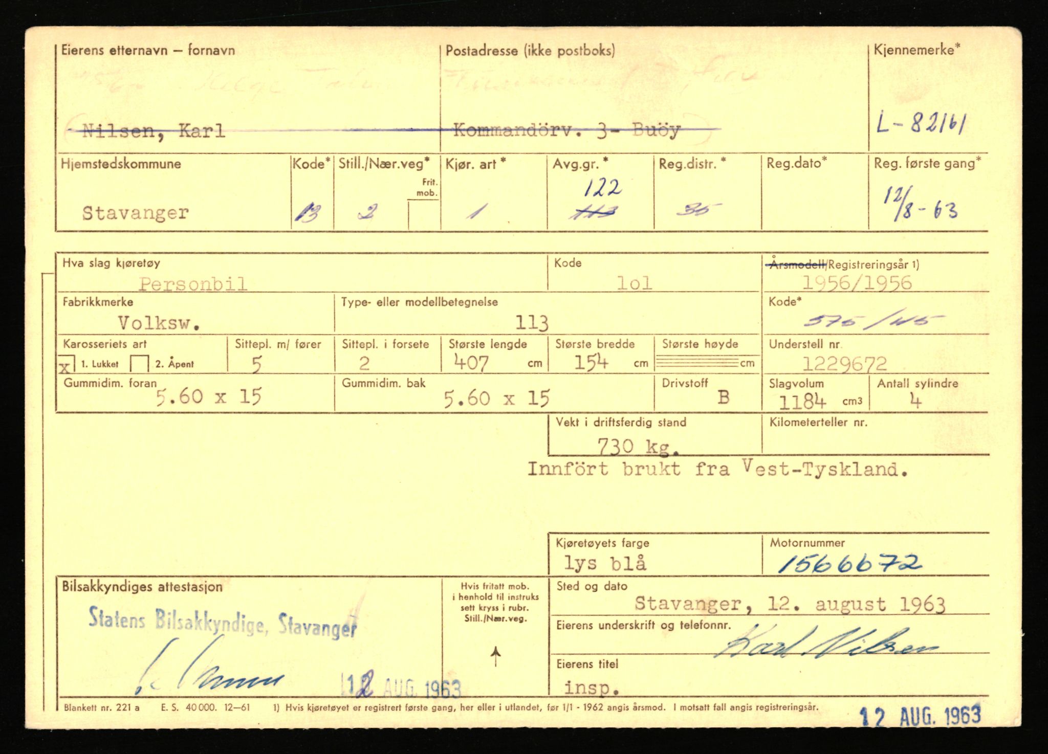 Stavanger trafikkstasjon, AV/SAST-A-101942/0/F/L0071: L-80500 - L-82199, 1930-1971, p. 2689