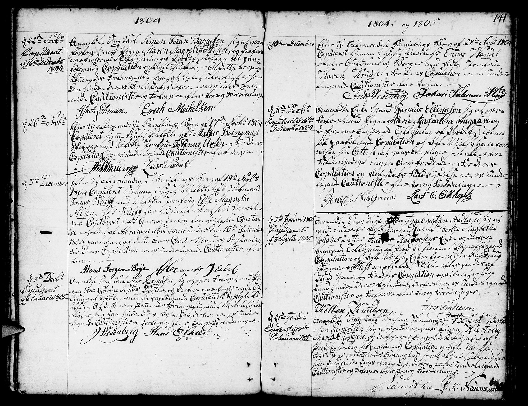 Nykirken Sokneprestembete, SAB/A-77101/H/Haa/L0008: Parish register (official) no. A 8, 1776-1814, p. 141