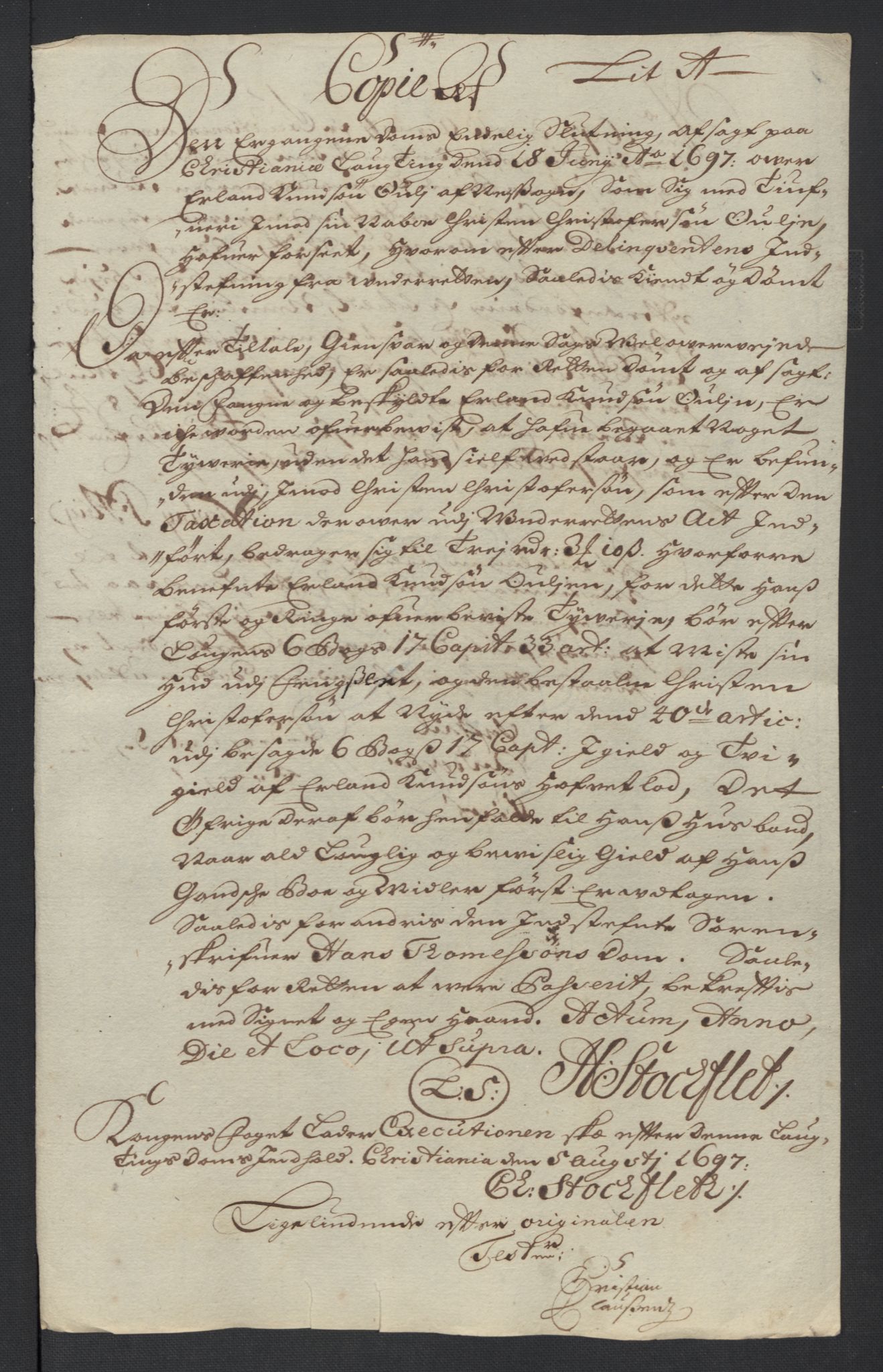 Rentekammeret inntil 1814, Reviderte regnskaper, Fogderegnskap, AV/RA-EA-4092/R12/L0709: Fogderegnskap Øvre Romerike, 1697, p. 76