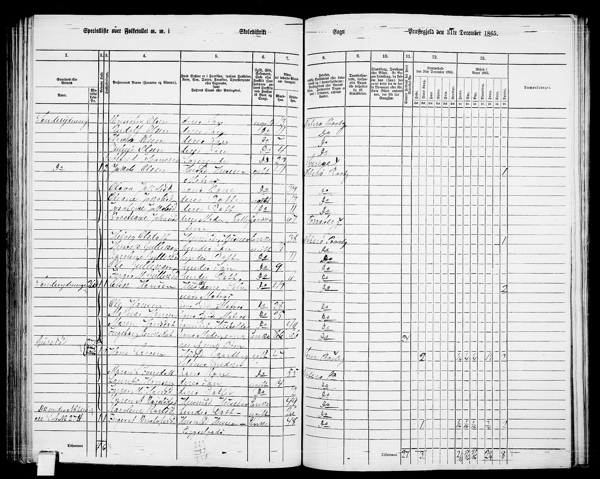 RA, 1865 census for Nøtterøy, 1865, p. 176