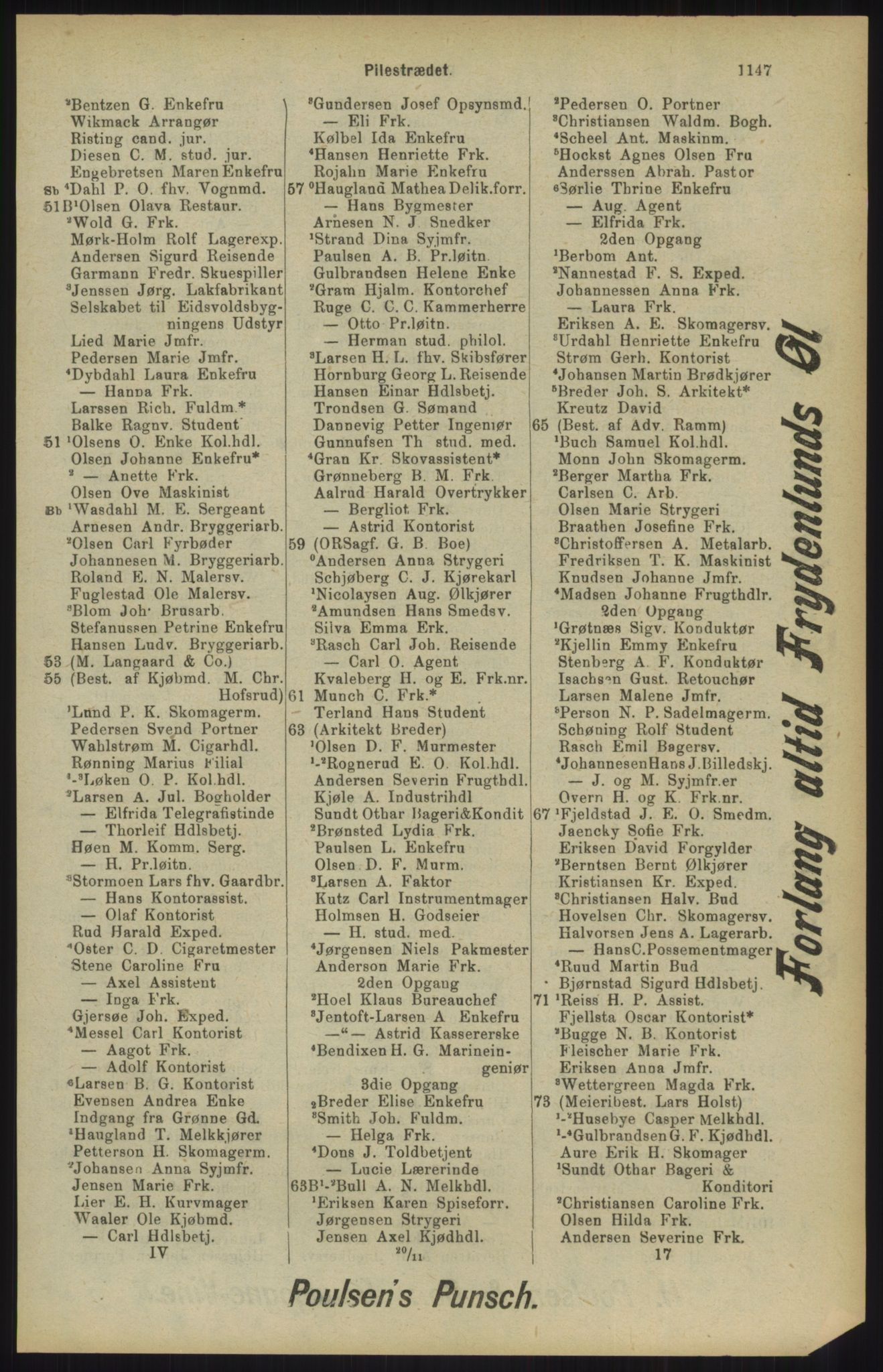 Kristiania/Oslo adressebok, PUBL/-, 1904, p. 1147