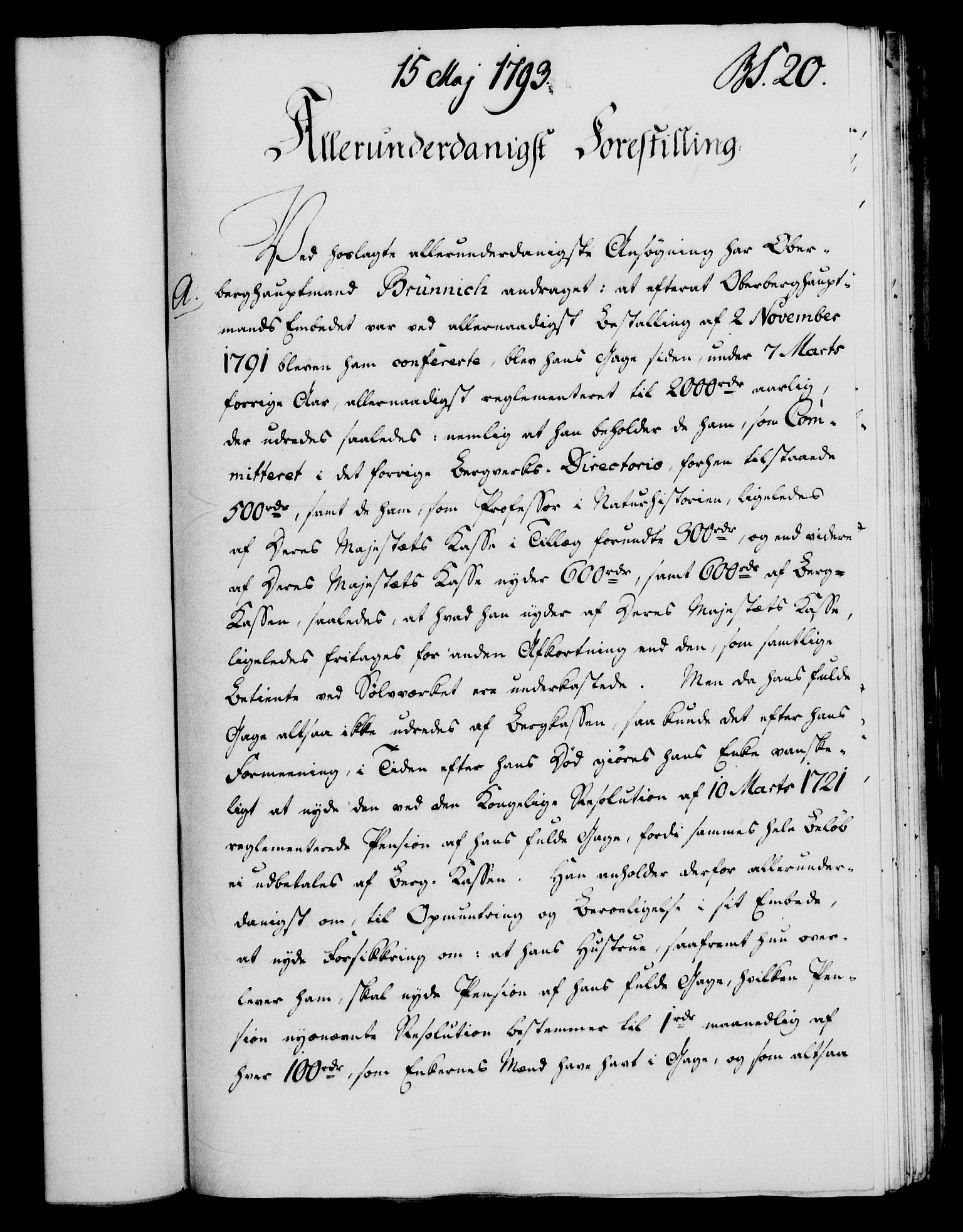 Rentekammeret, Renteskriverkontorene, AV/RA-EA-3115/M/Mf/Mfb/L0002: Relasjons- og resolusjonsprotokoll med register (merket RK 54.8), 1793-1795