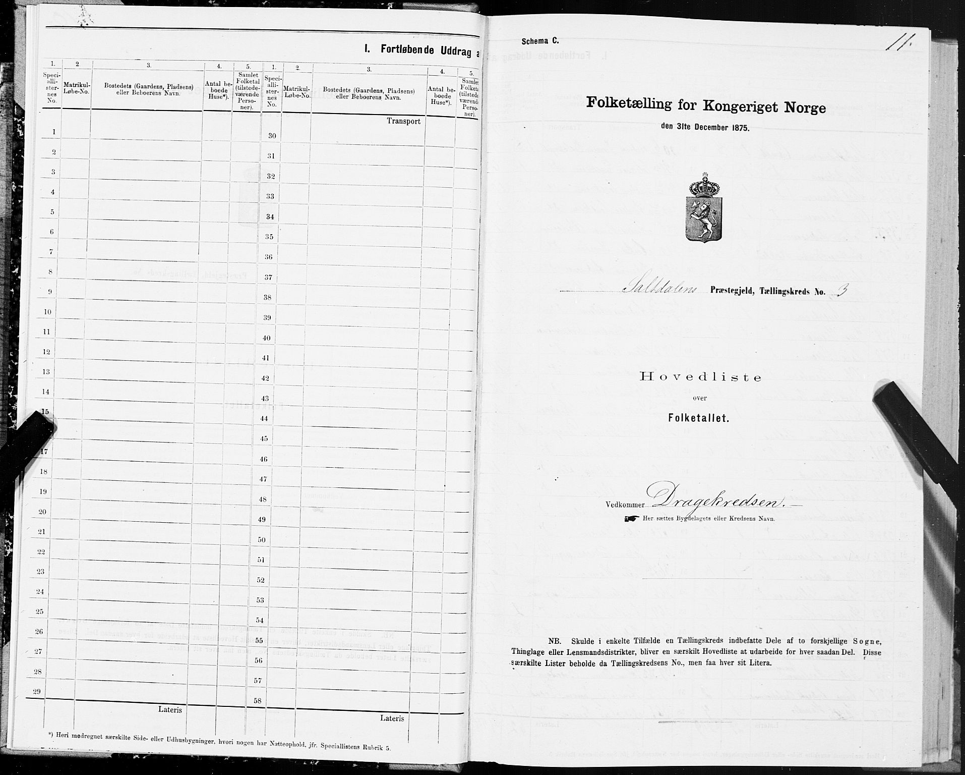 SAT, 1875 census for 1840P Saltdal, 1875, p. 1011