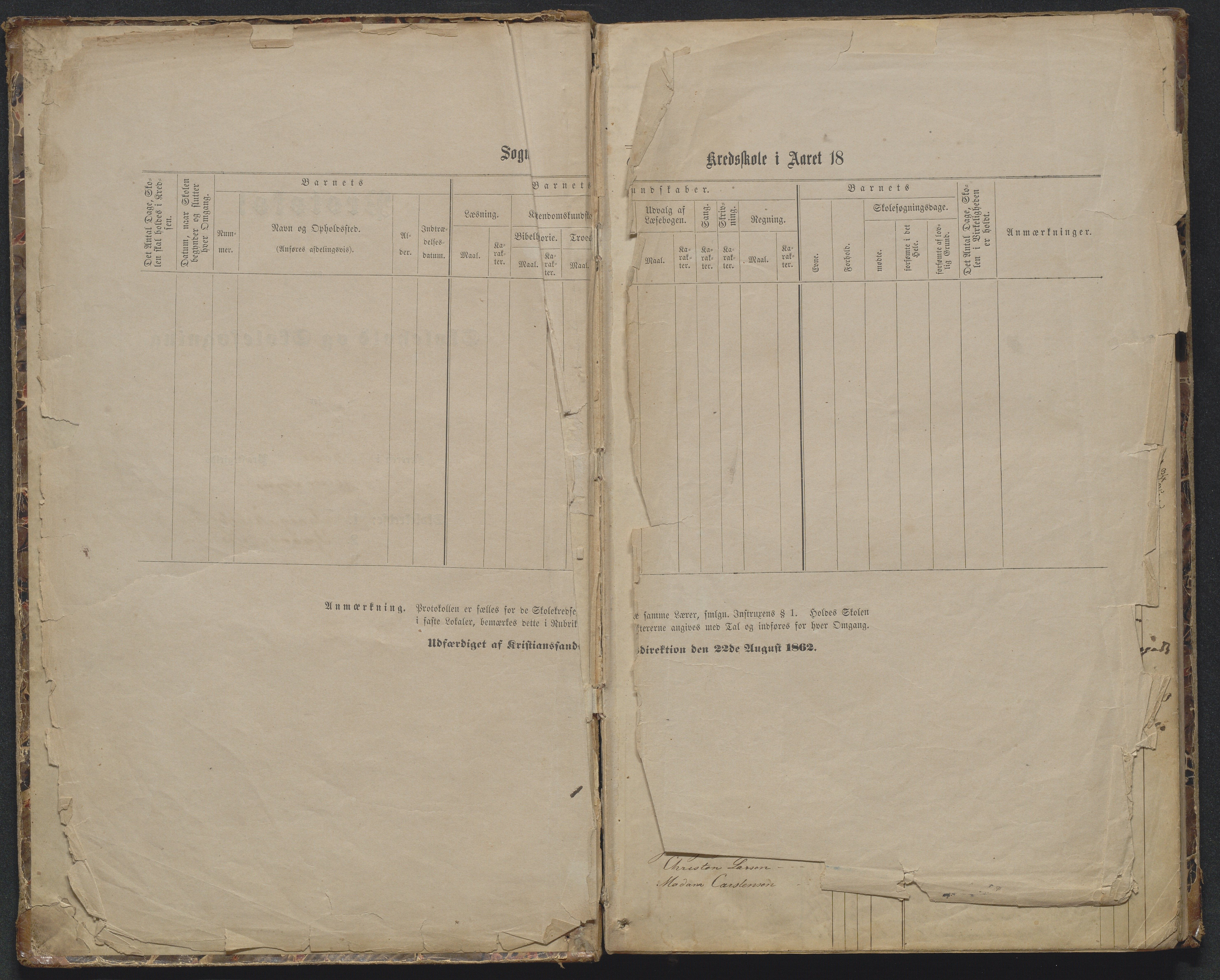 Søndeled kommune, AAKS/KA0913-PK/1/05/05d/L0002: Karakterprotokoll, 1892-1900, p. 2