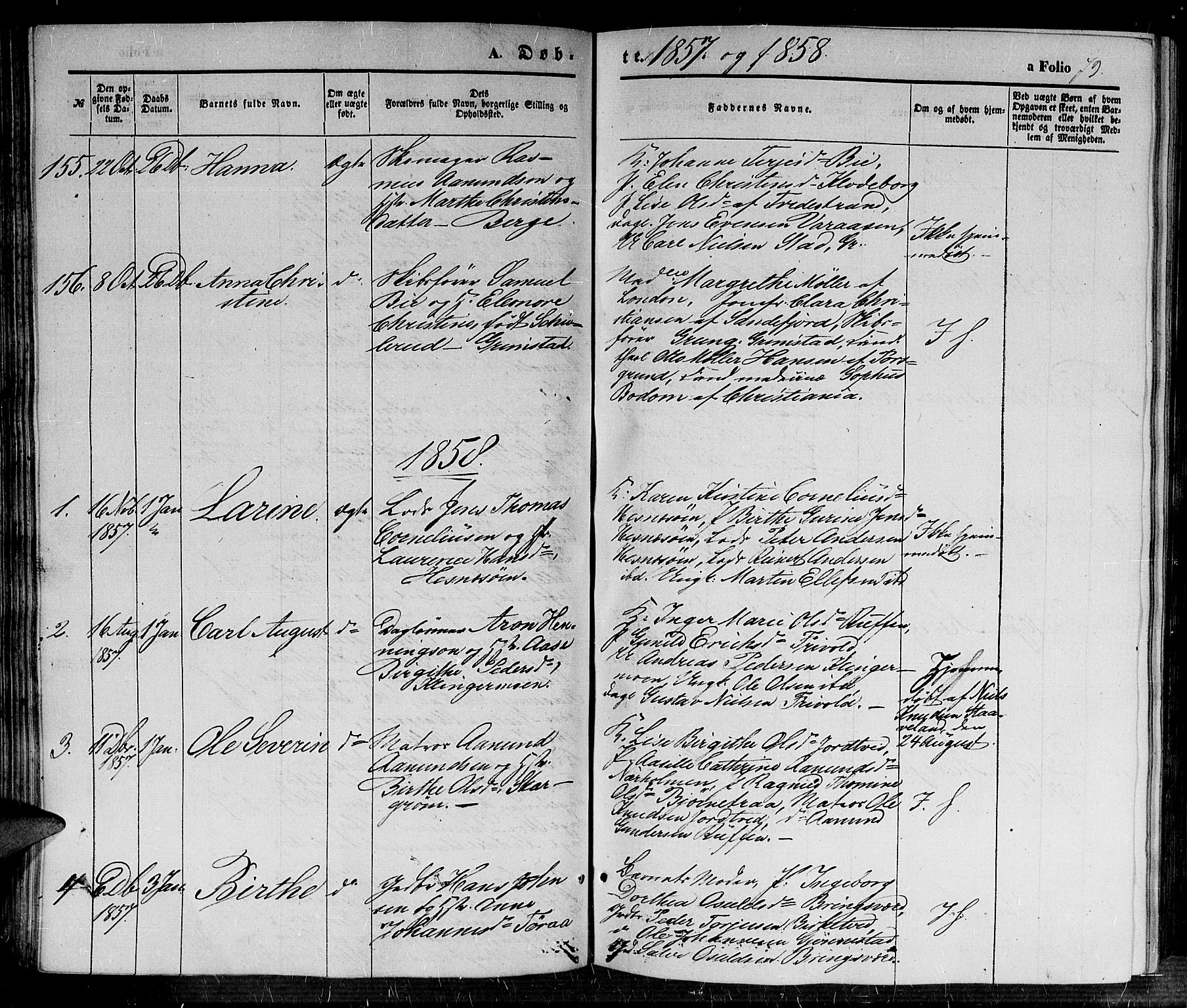 Fjære sokneprestkontor, SAK/1111-0011/F/Fb/L0008: Parish register (copy) no. B 8, 1854-1867, p. 79