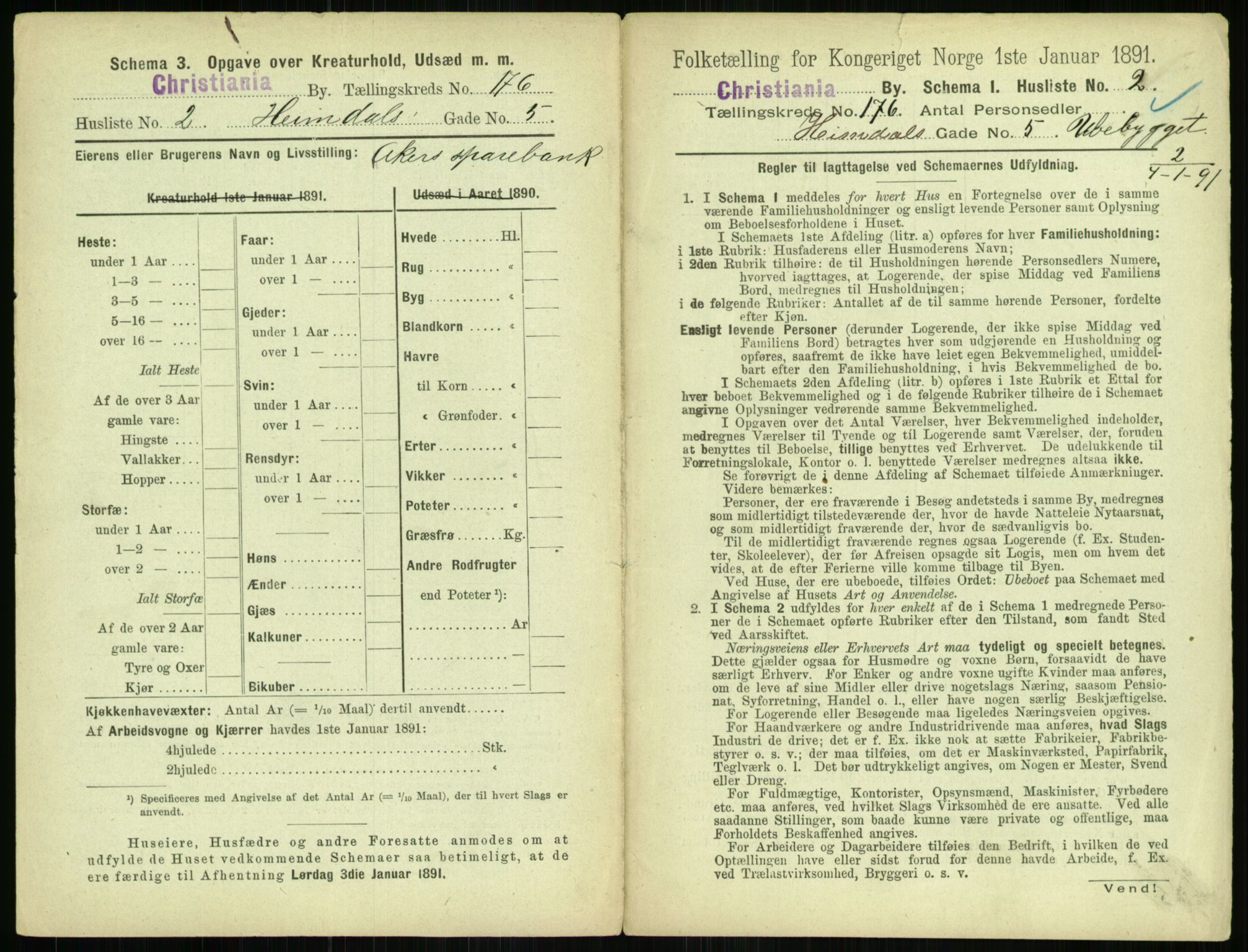 RA, 1891 census for 0301 Kristiania, 1891, p. 105567