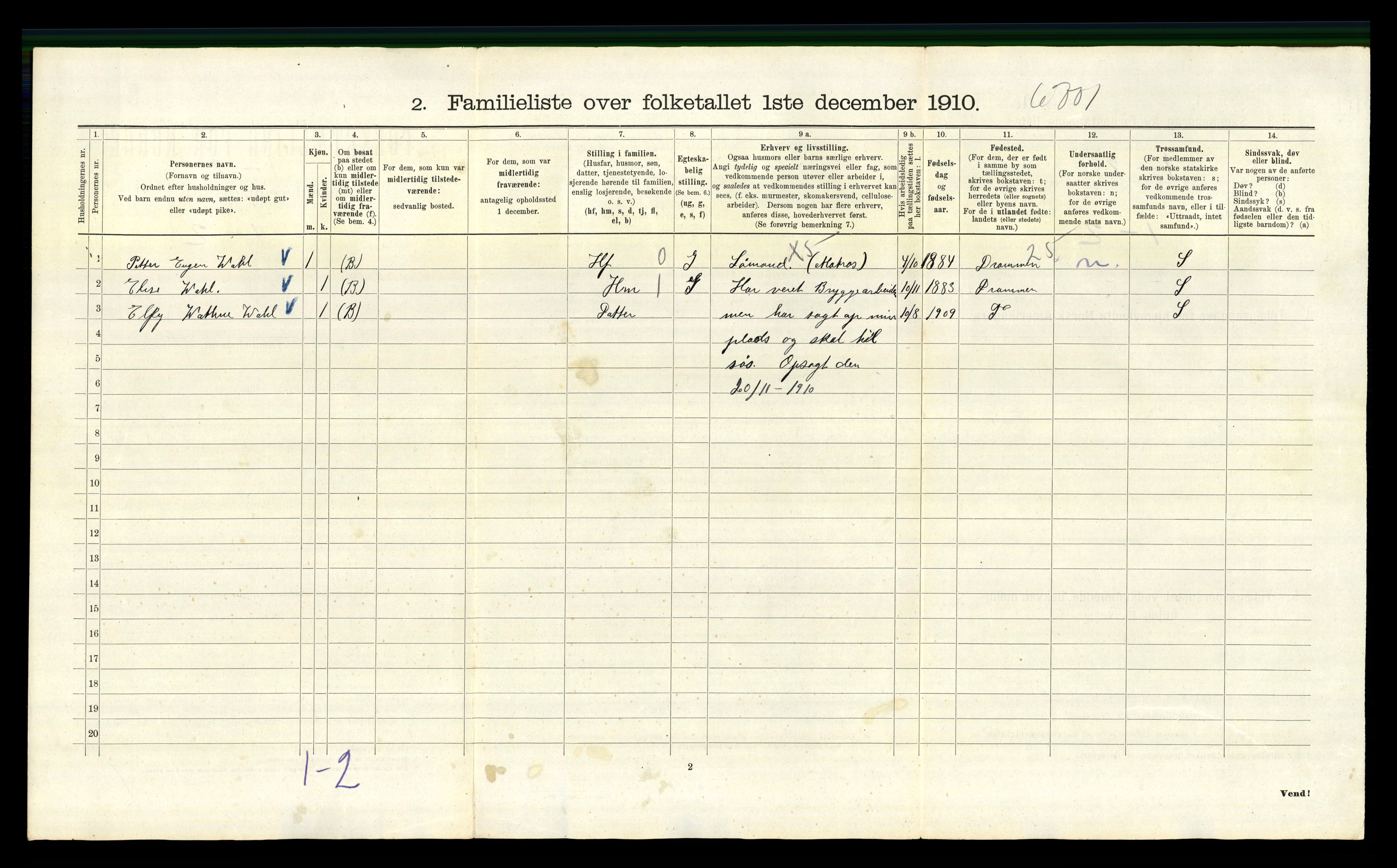 RA, 1910 census for Kristiania, 1910, p. 18456