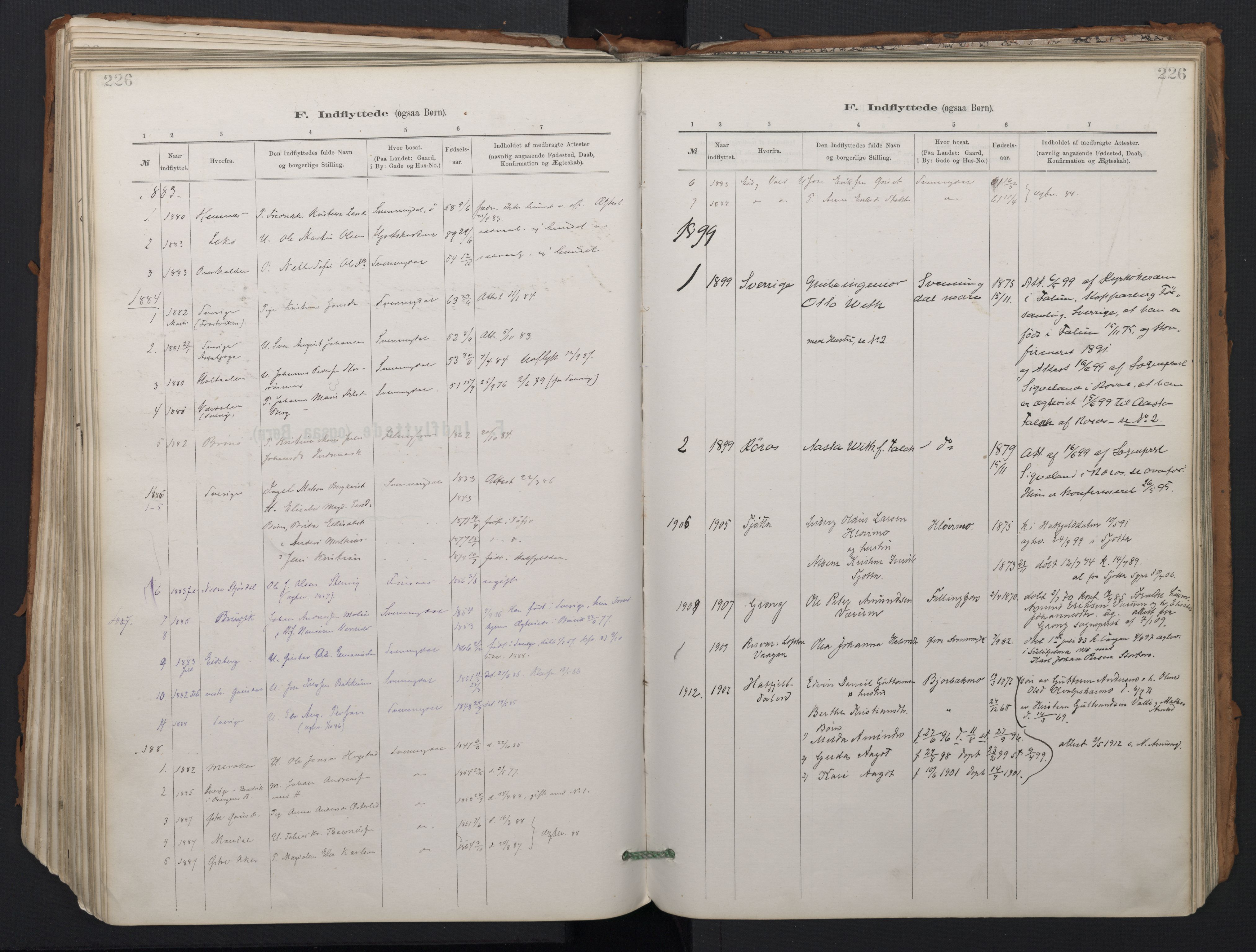 Ministerialprotokoller, klokkerbøker og fødselsregistre - Nordland, SAT/A-1459/824/L0338: Parish register (official) no. 824A01, 1880-1915, p. 226