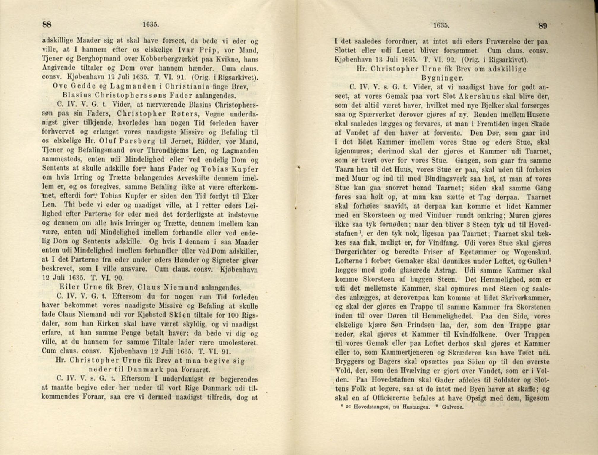 Publikasjoner utgitt av Det Norske Historiske Kildeskriftfond, PUBL/-/-/-: Norske Rigs-Registranter, bind 7, 1635-1640, p. 88-89