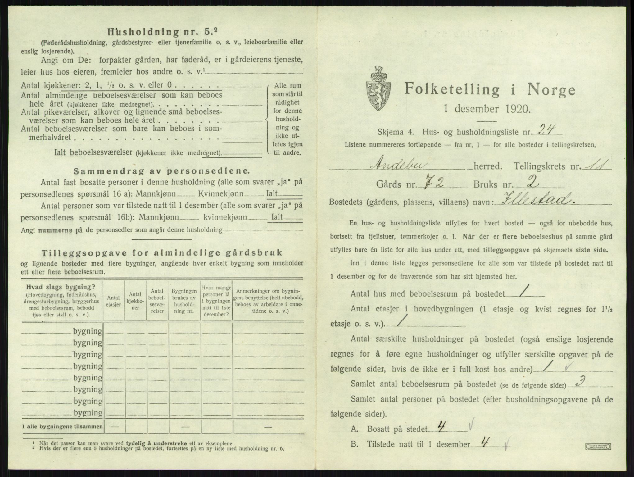 SAKO, 1920 census for Andebu, 1920, p. 637