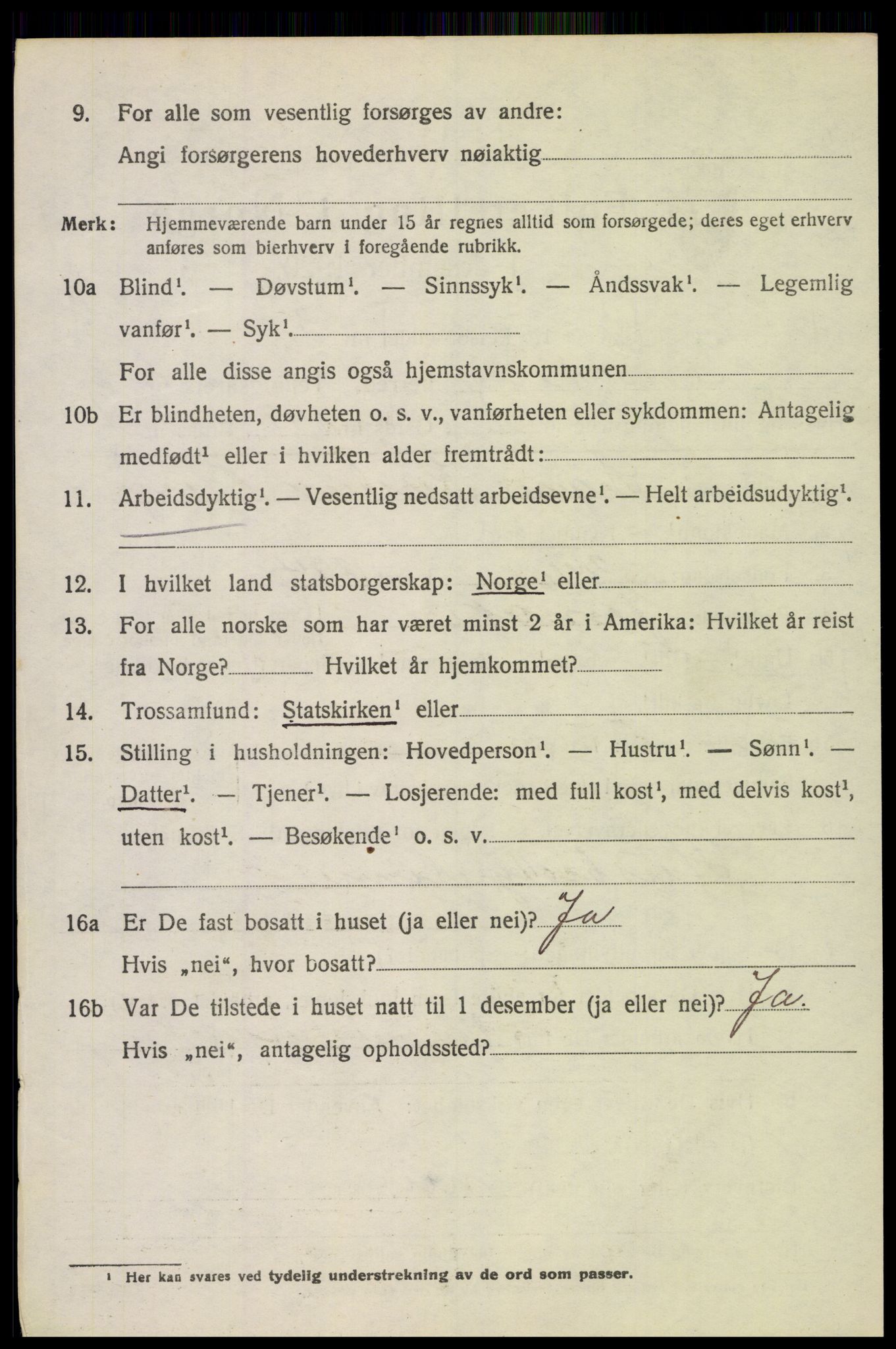 SAH, 1920 census for Jevnaker, 1920, p. 5376