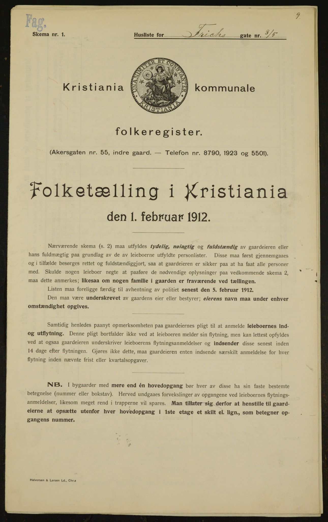 OBA, Municipal Census 1912 for Kristiania, 1912, p. 26675