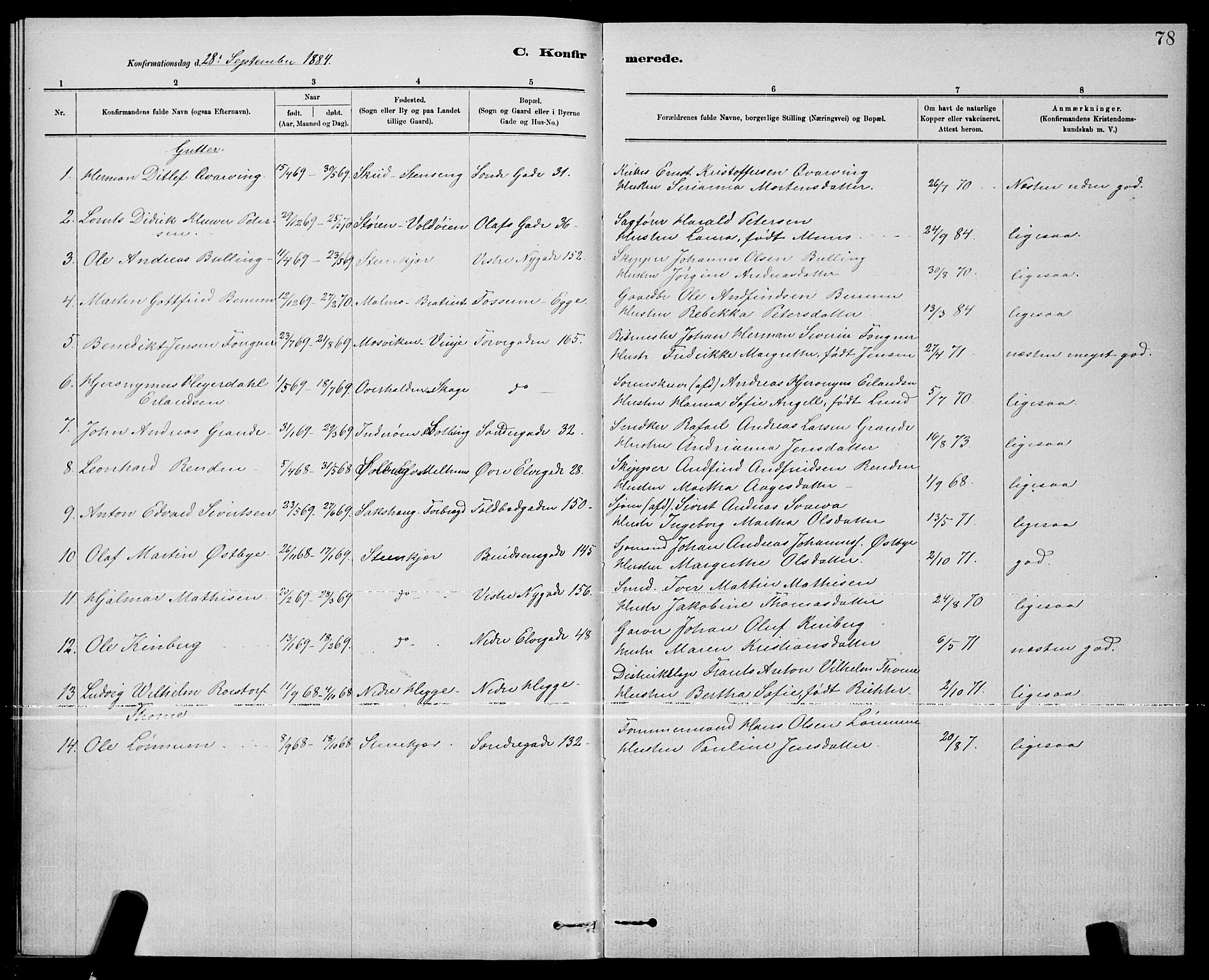 Ministerialprotokoller, klokkerbøker og fødselsregistre - Nord-Trøndelag, SAT/A-1458/739/L0374: Parish register (copy) no. 739C02, 1883-1898, p. 78