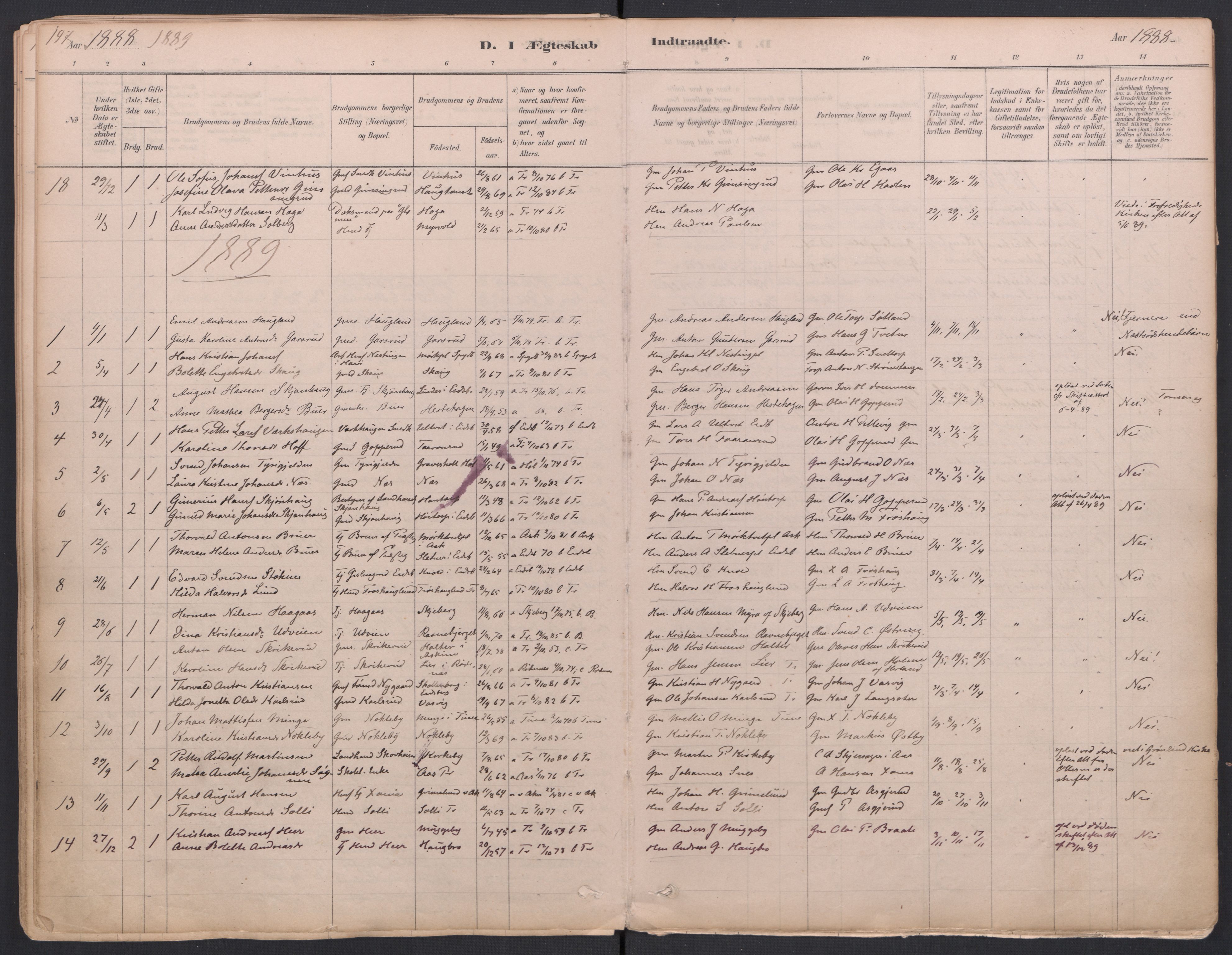Trøgstad prestekontor Kirkebøker, SAO/A-10925/F/Fa/L0010: Parish register (official) no. I 10, 1878-1898, p. 197