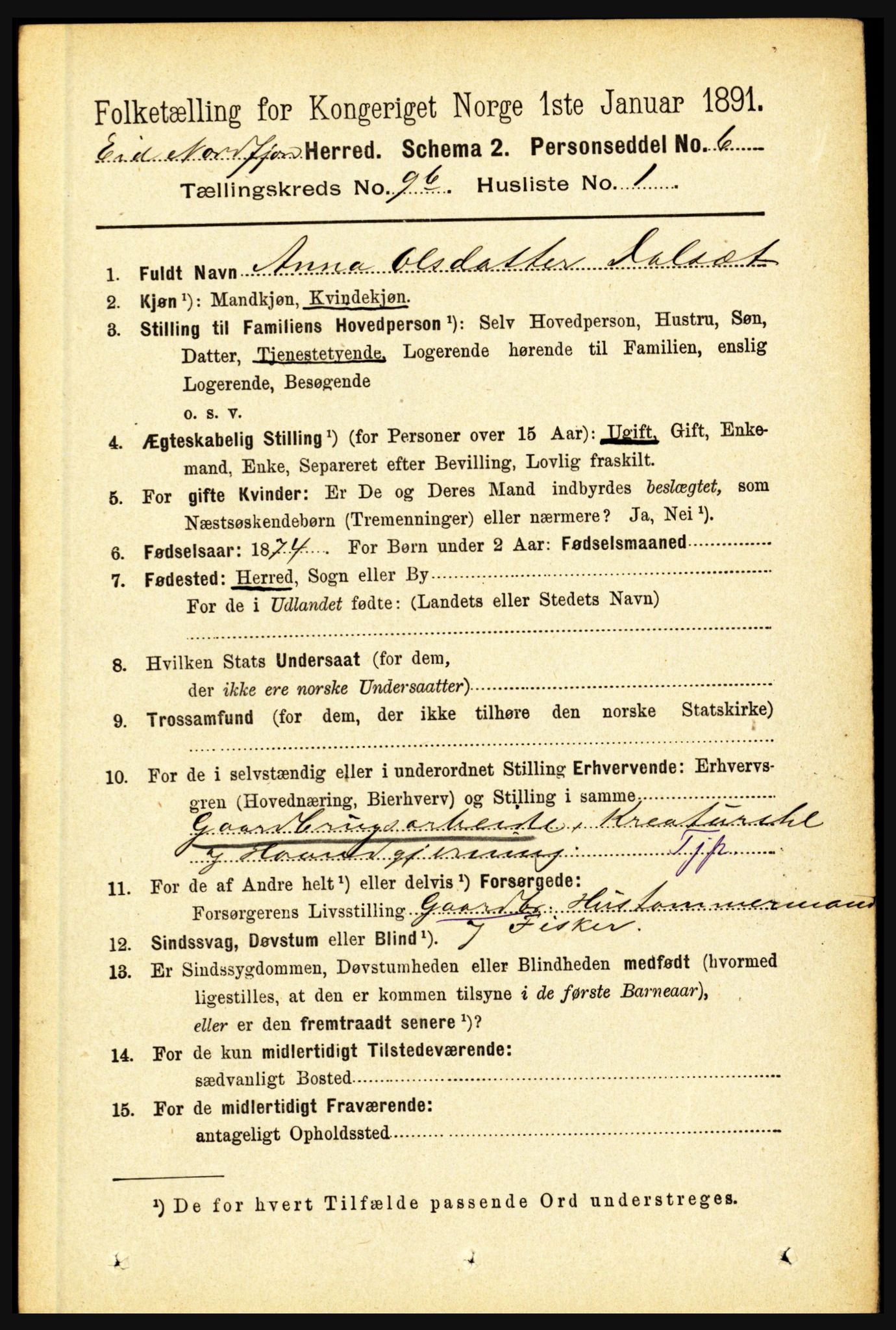 RA, 1891 census for 1443 Eid, 1891, p. 2485