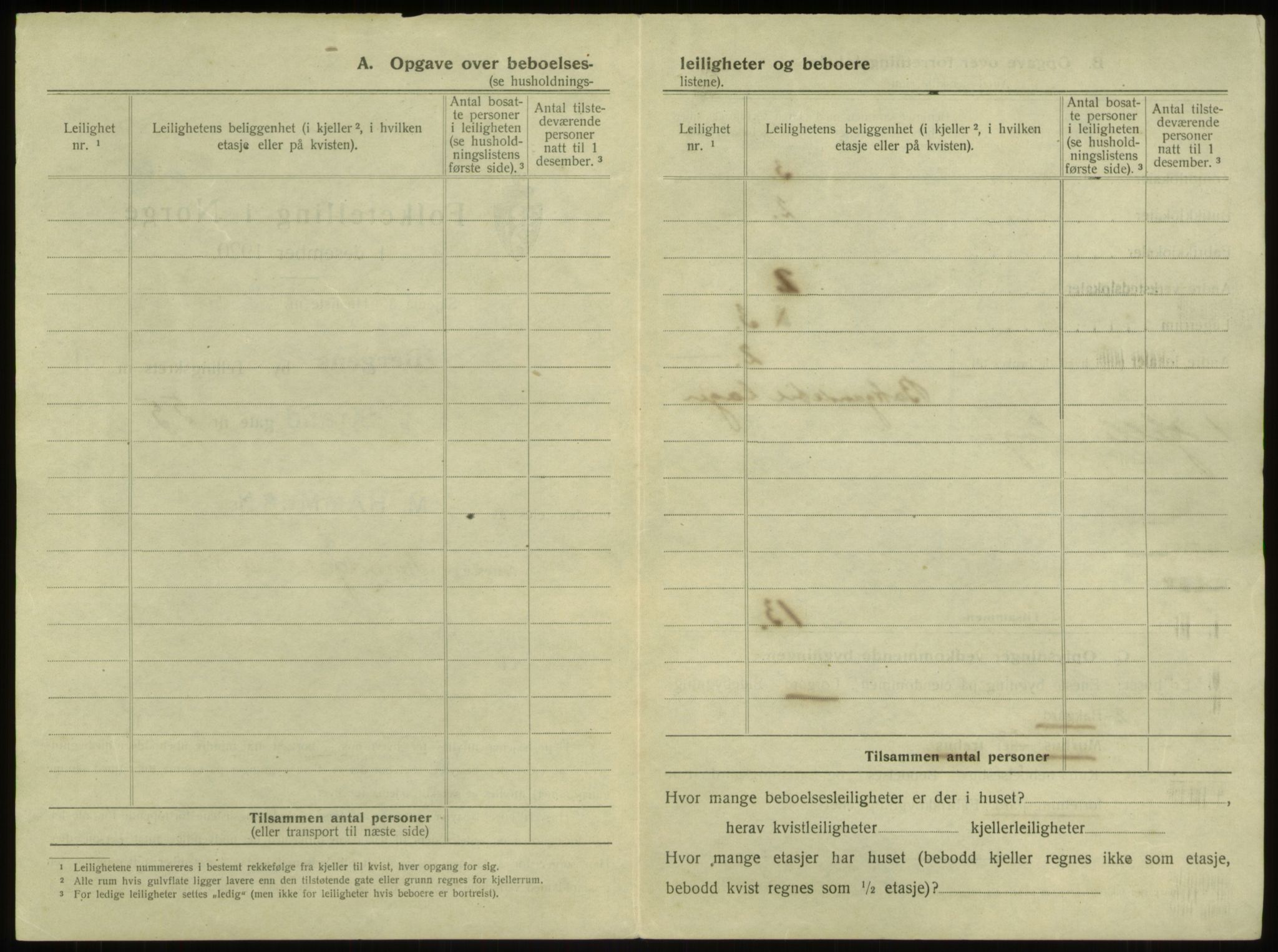 SAB, 1920 census for Bergen, 1920, p. 3833