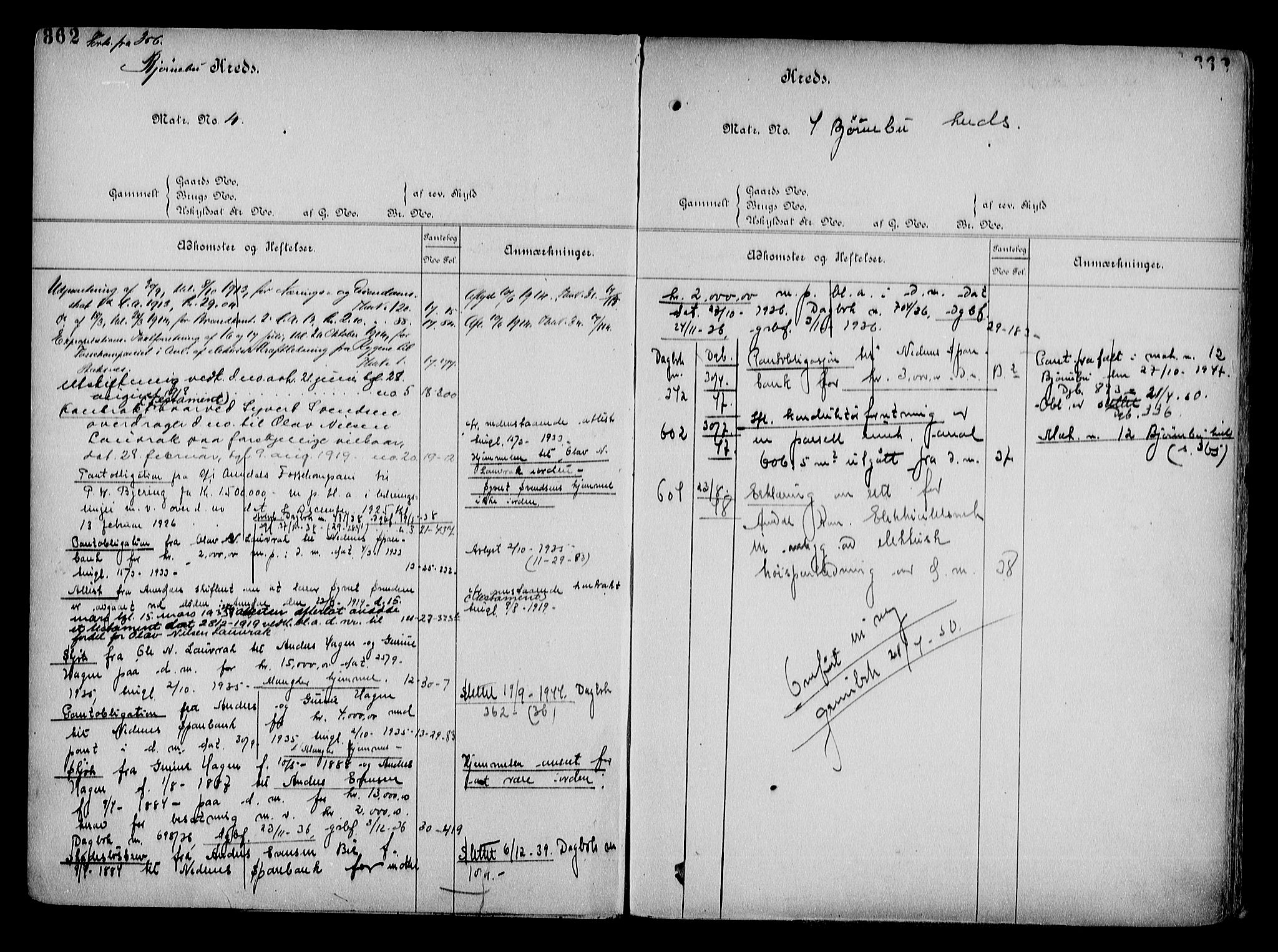 Arendal byfogd, AV/SAK-1222-0001/G/Ga/L0015: Mortgage register no. 13, 1860-1960, p. 362