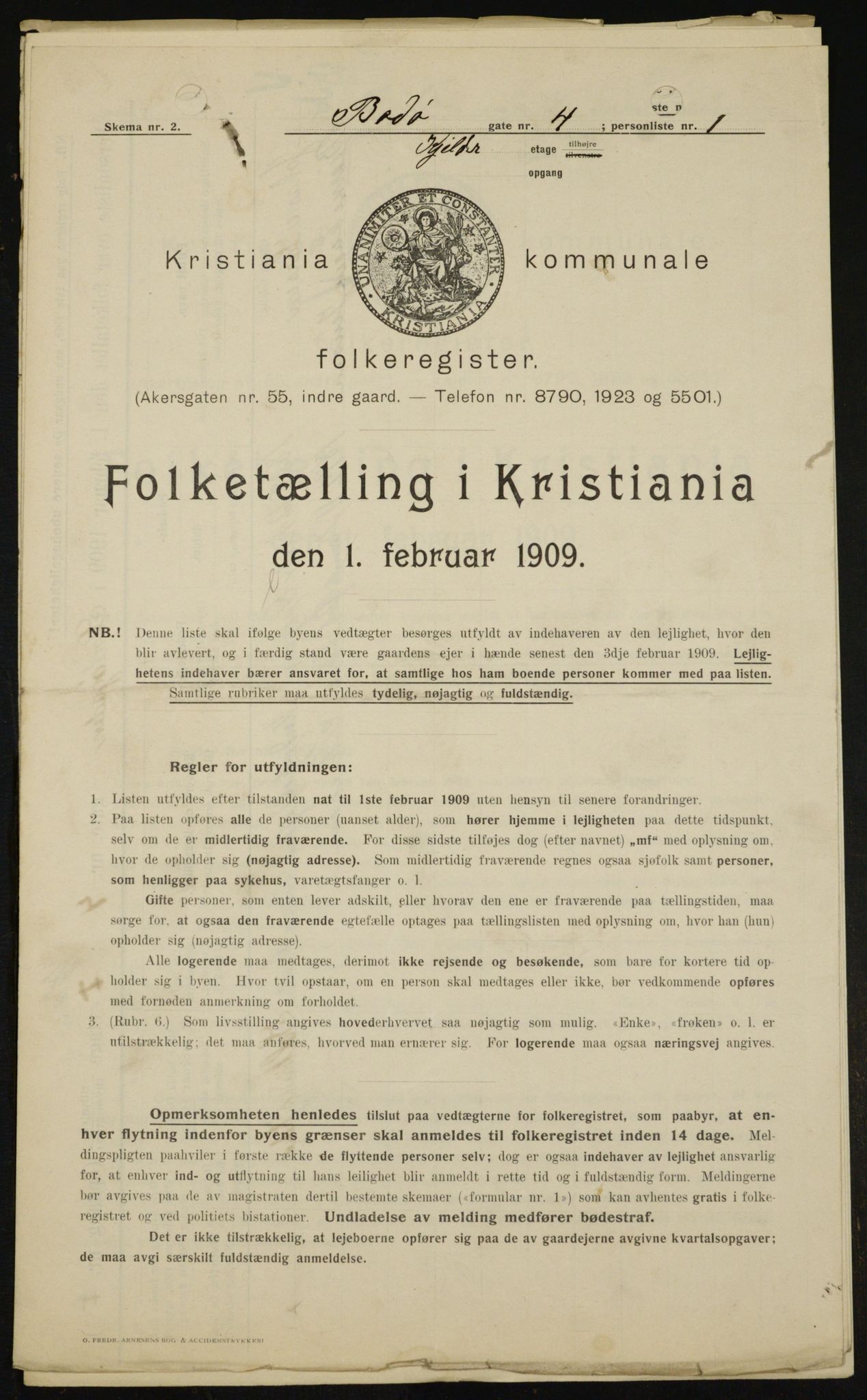 OBA, Municipal Census 1909 for Kristiania, 1909, p. 6270