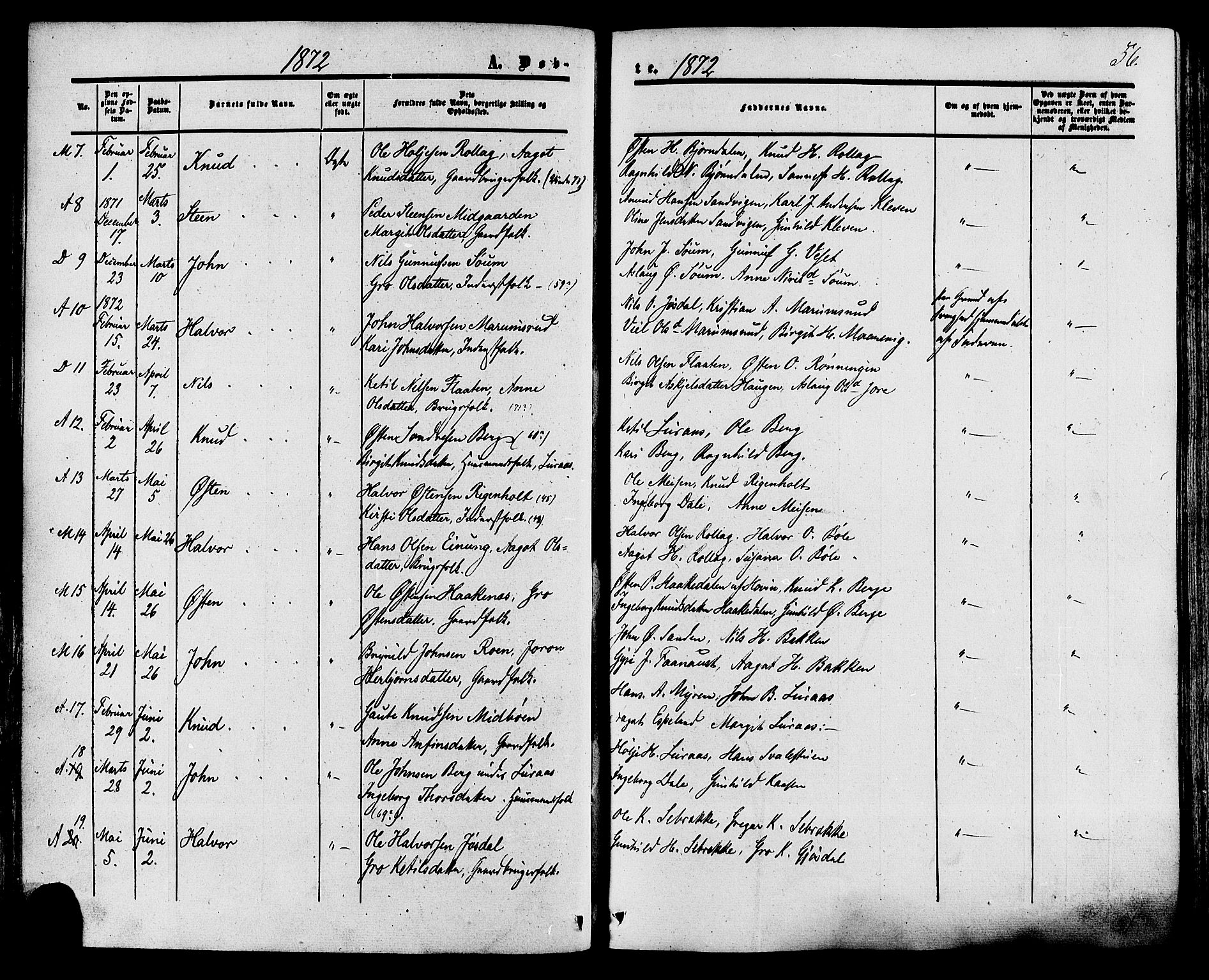 Tinn kirkebøker, SAKO/A-308/F/Fa/L0006: Parish register (official) no. I 6, 1857-1878, p. 56