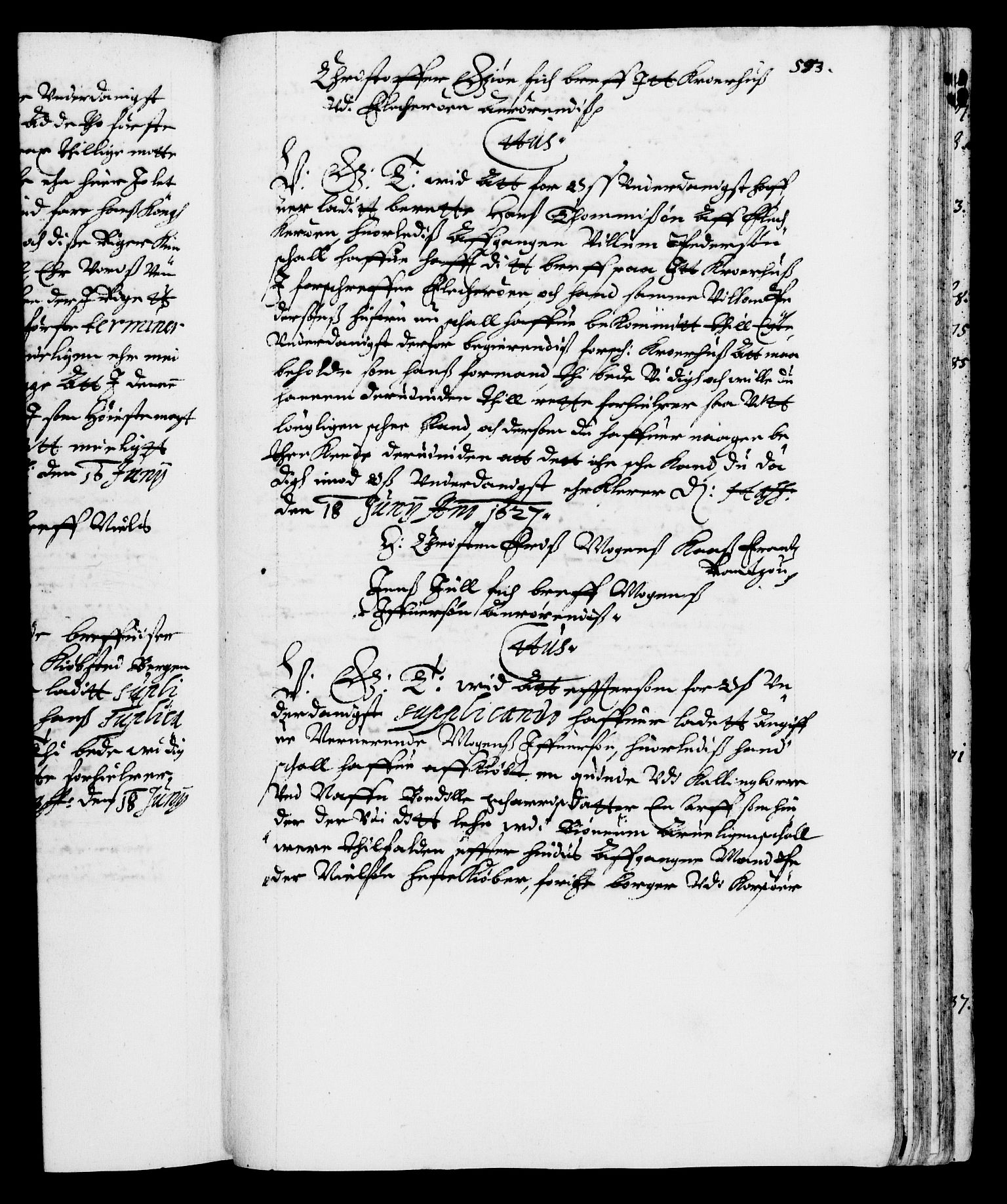 Danske Kanselli 1572-1799, AV/RA-EA-3023/F/Fc/Fca/Fcab/L0004: Norske tegnelser (mikrofilm), 1617-1627, p. 593a