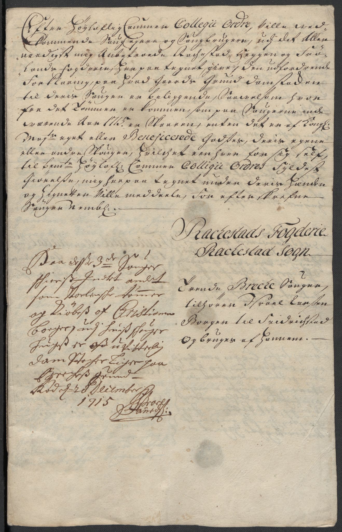 Rentekammeret inntil 1814, Reviderte regnskaper, Fogderegnskap, AV/RA-EA-4092/R07/L0310: Fogderegnskap Rakkestad, Heggen og Frøland, 1715, p. 38