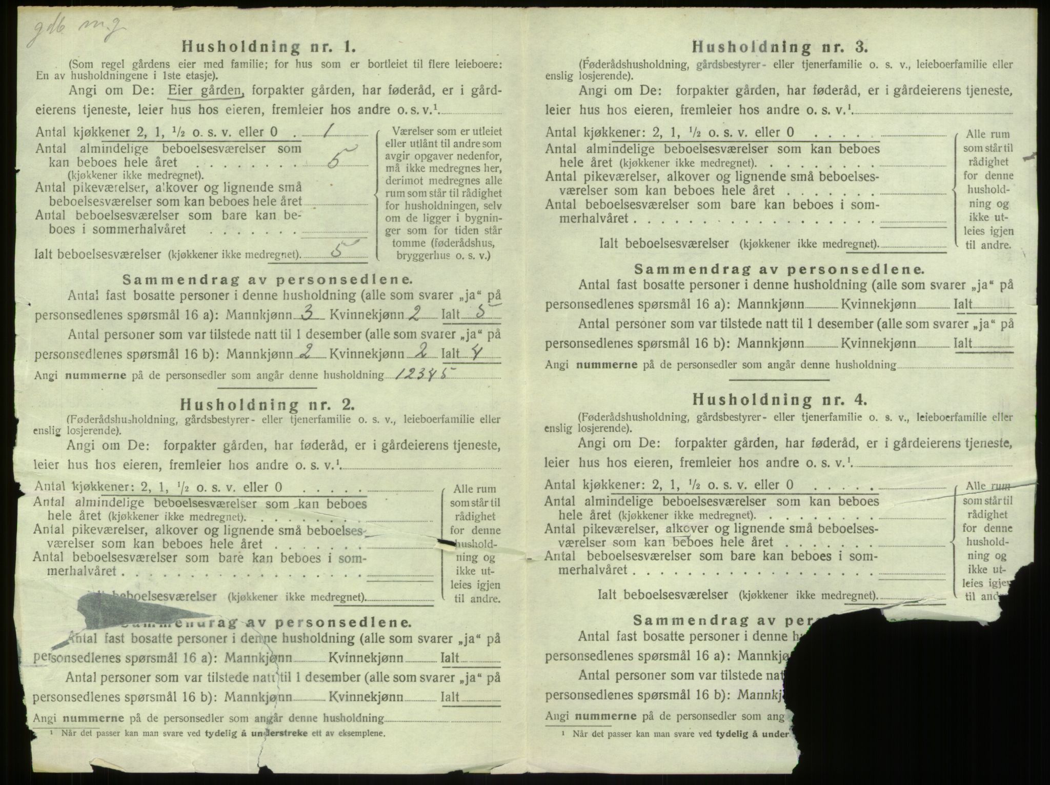 SAB, 1920 census for Herdla, 1920, p. 51