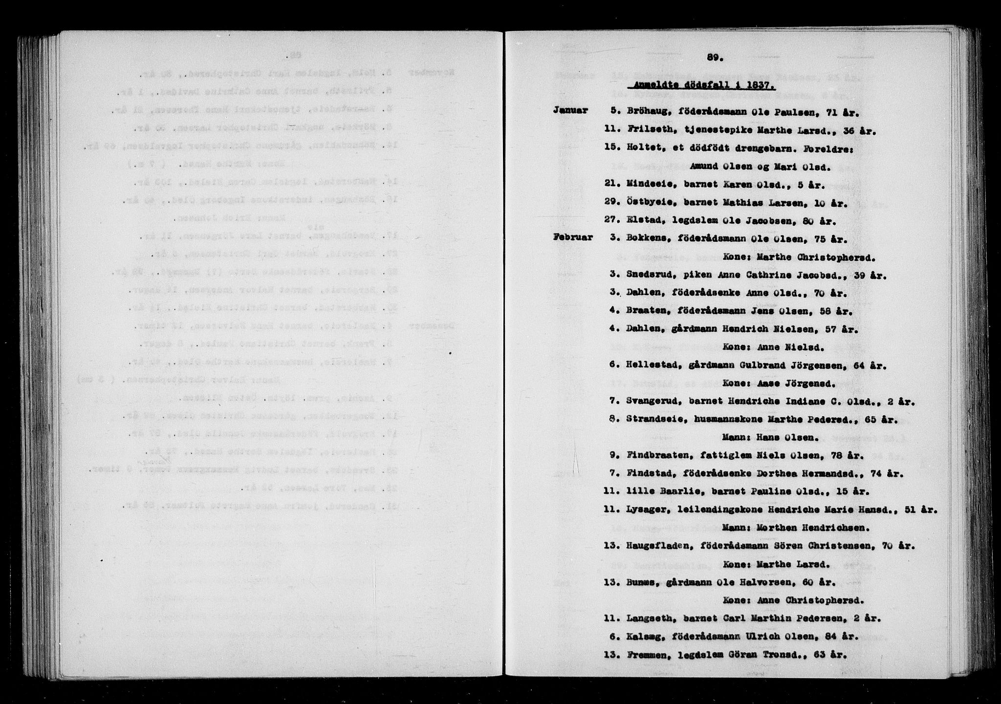 Eidsvoll tingrett, AV/SAO-A-10371/H/Ha/Haa/L0001: Dødsmeldingsprotokoll - Eidsvoll lensmannsdistrikt, 1815-1865, p. 89