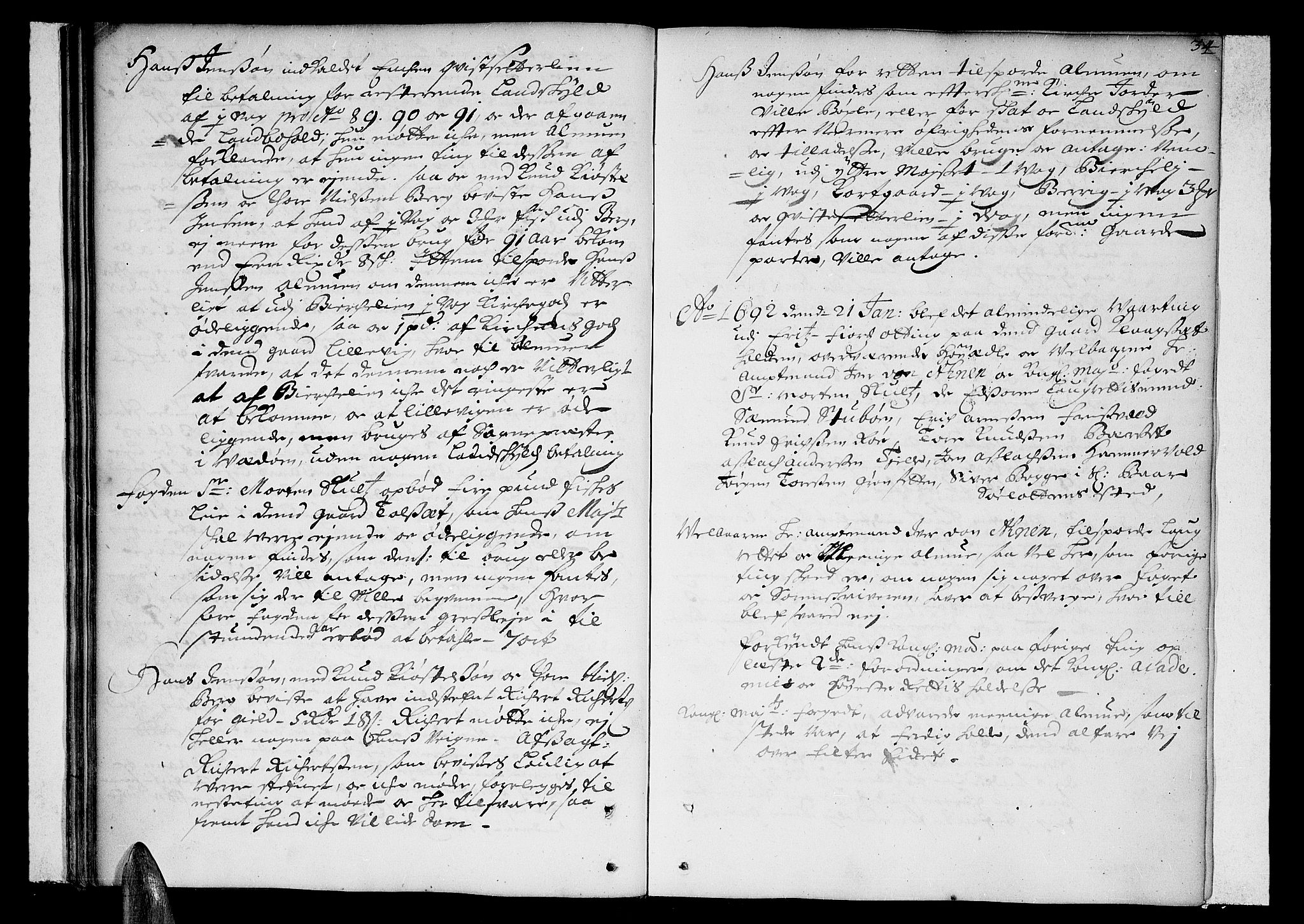 Romsdal sorenskriveri, SAT/A-4149/1/1/1A/L0002: Tingbok, 1690-1693, p. 33b-34a