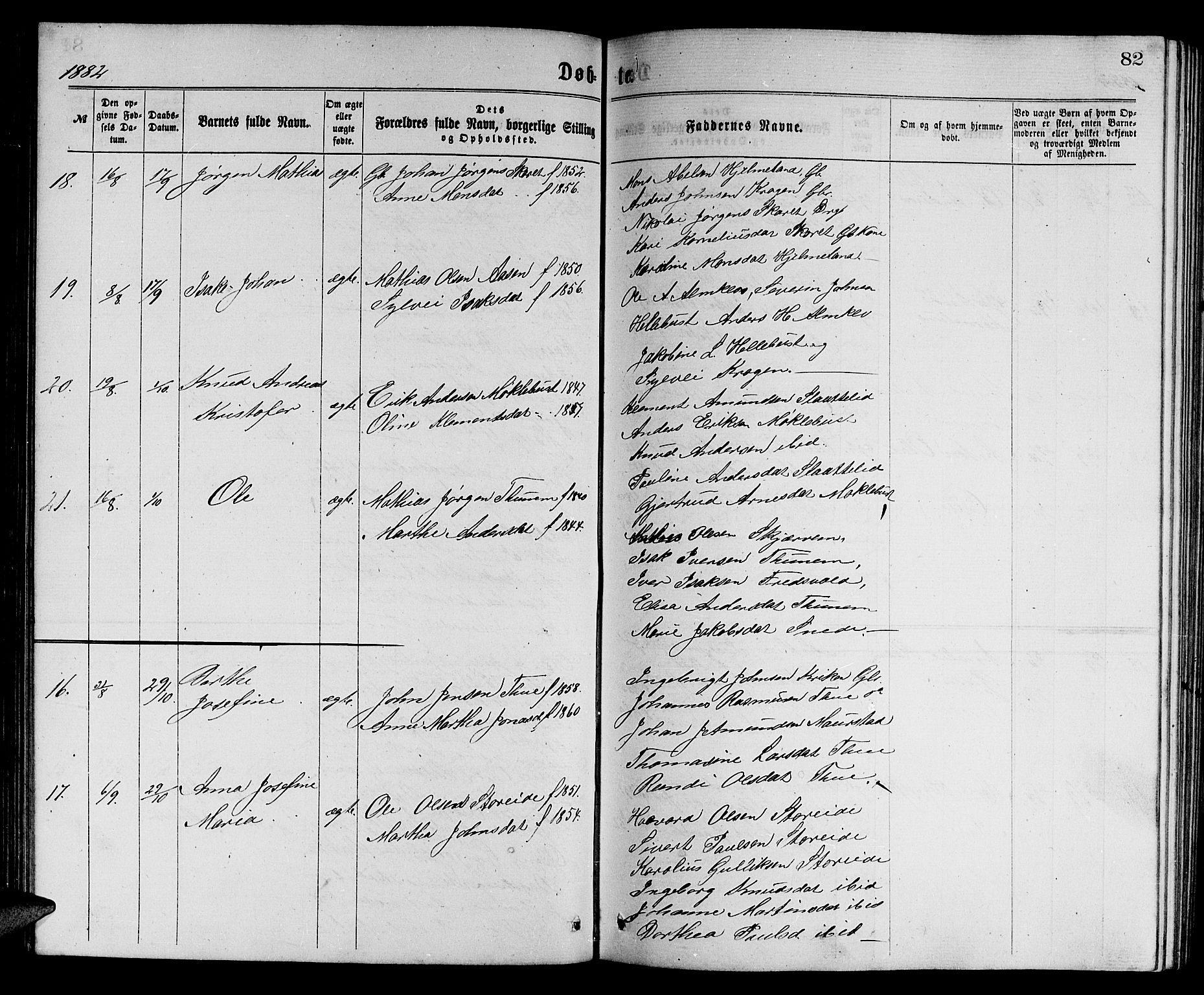 Ministerialprotokoller, klokkerbøker og fødselsregistre - Møre og Romsdal, AV/SAT-A-1454/501/L0016: Parish register (copy) no. 501C02, 1868-1884, p. 82