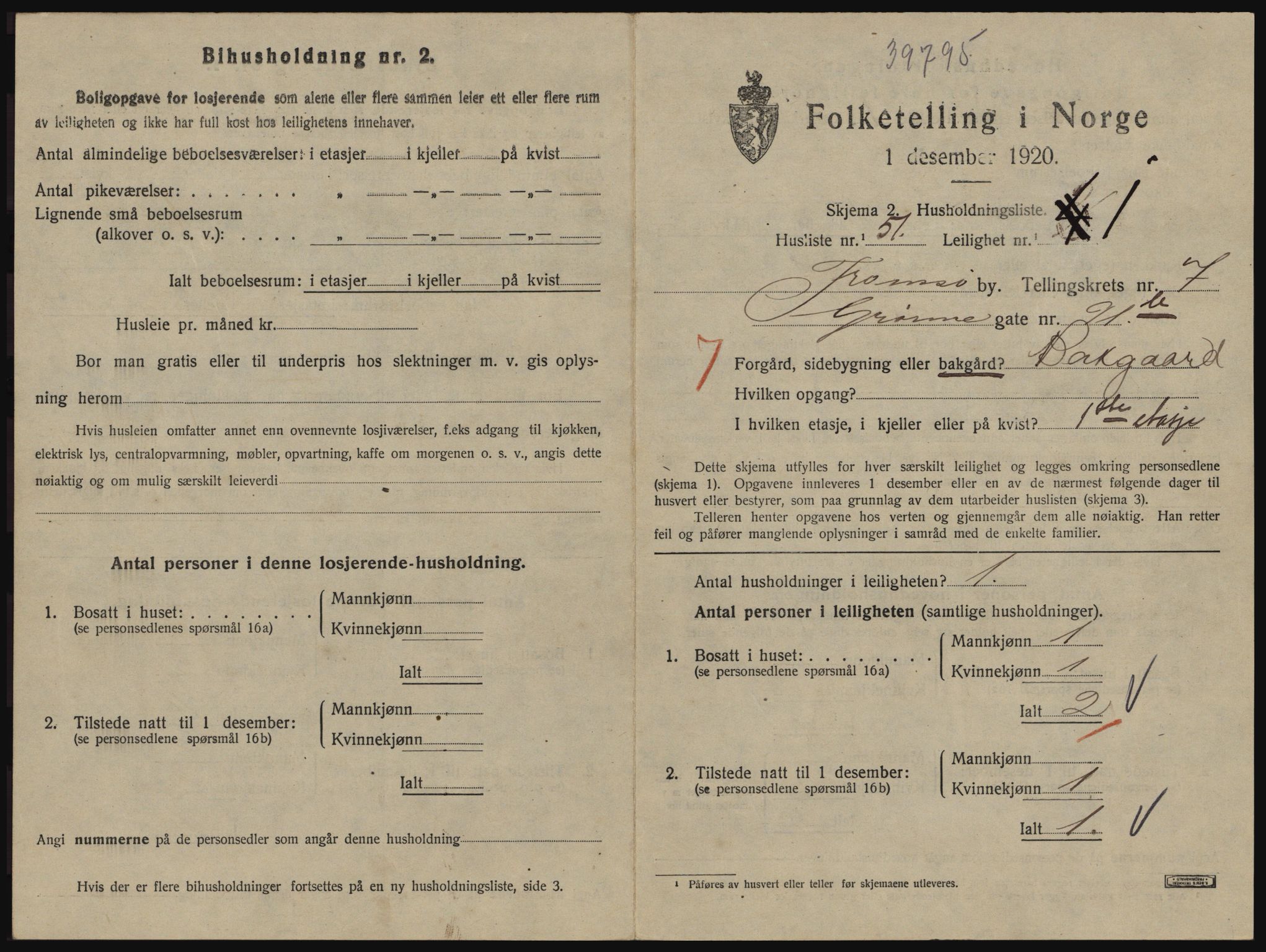 SATØ, 1920 census for Tromsø, 1920, p. 4337