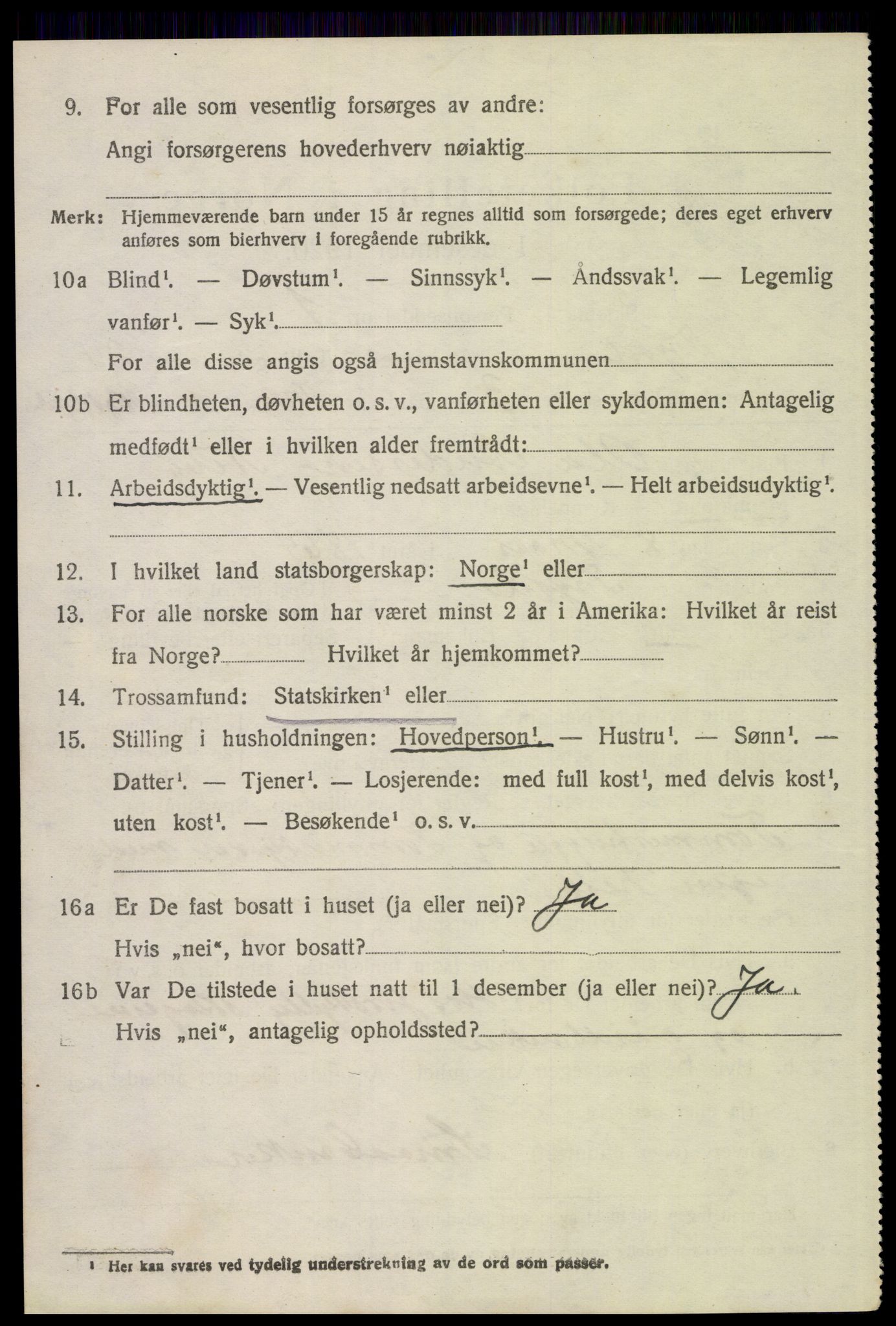 SAH, 1920 census for Trysil, 1920, p. 15234