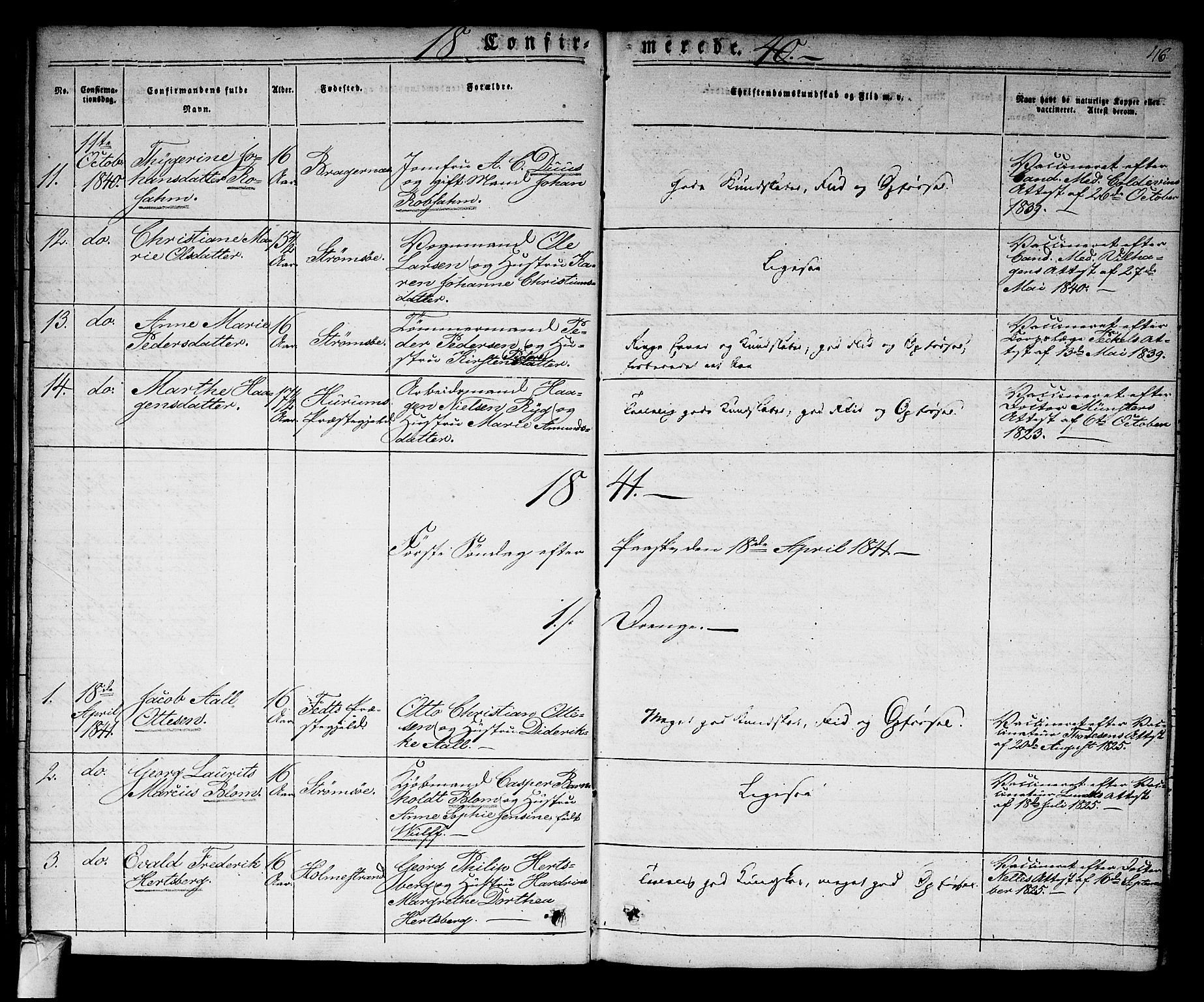 Strømsø kirkebøker, AV/SAKO-A-246/F/Fa/L0013: Parish register (official) no. I 13, 1830-1847, p. 46