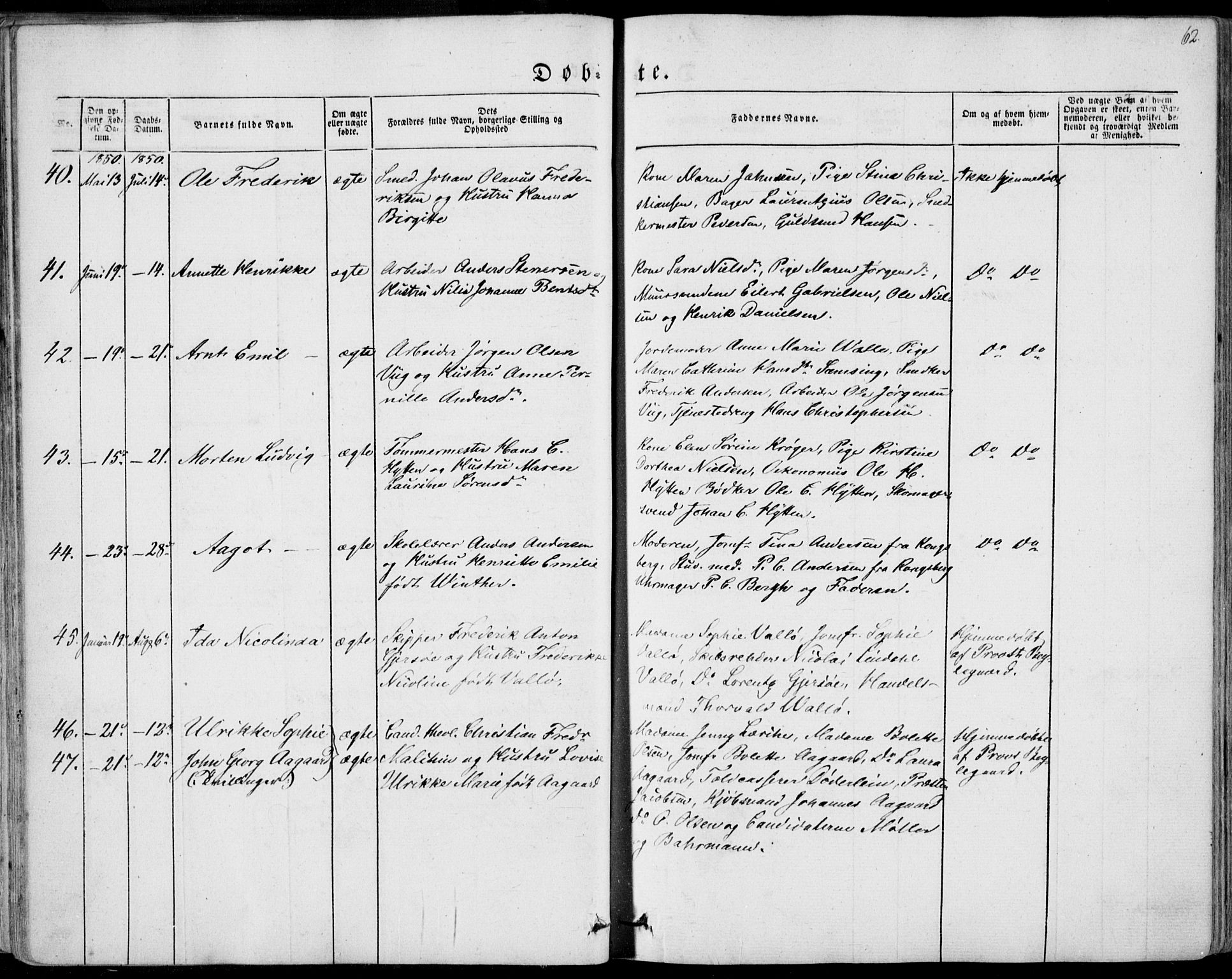Tønsberg kirkebøker, AV/SAKO-A-330/F/Fa/L0007: Parish register (official) no. I 7, 1845-1854, p. 62