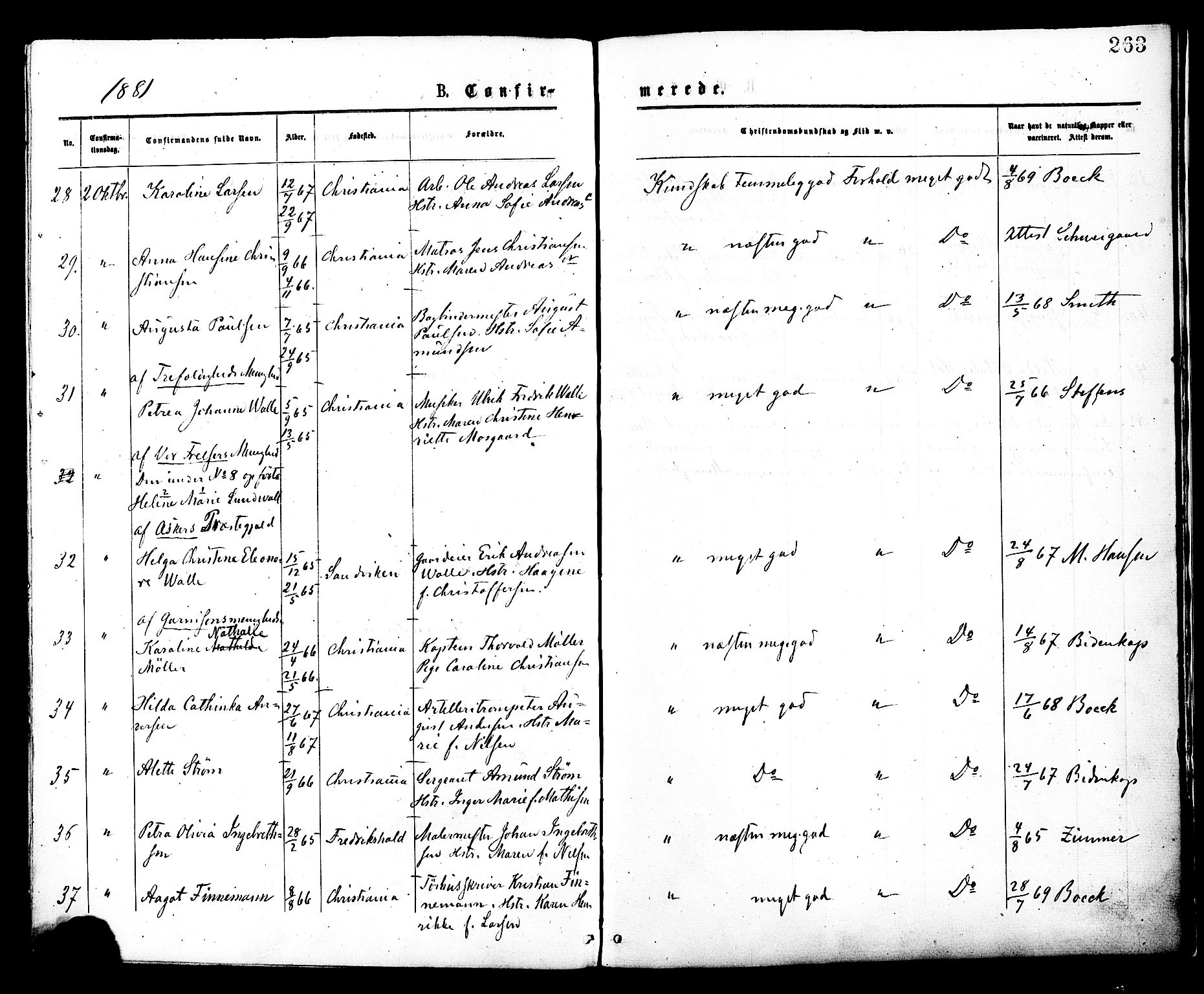 Johannes prestekontor Kirkebøker, SAO/A-10852/F/Fa/L0001: Parish register (official) no. 1, 1875-1881, p. 263