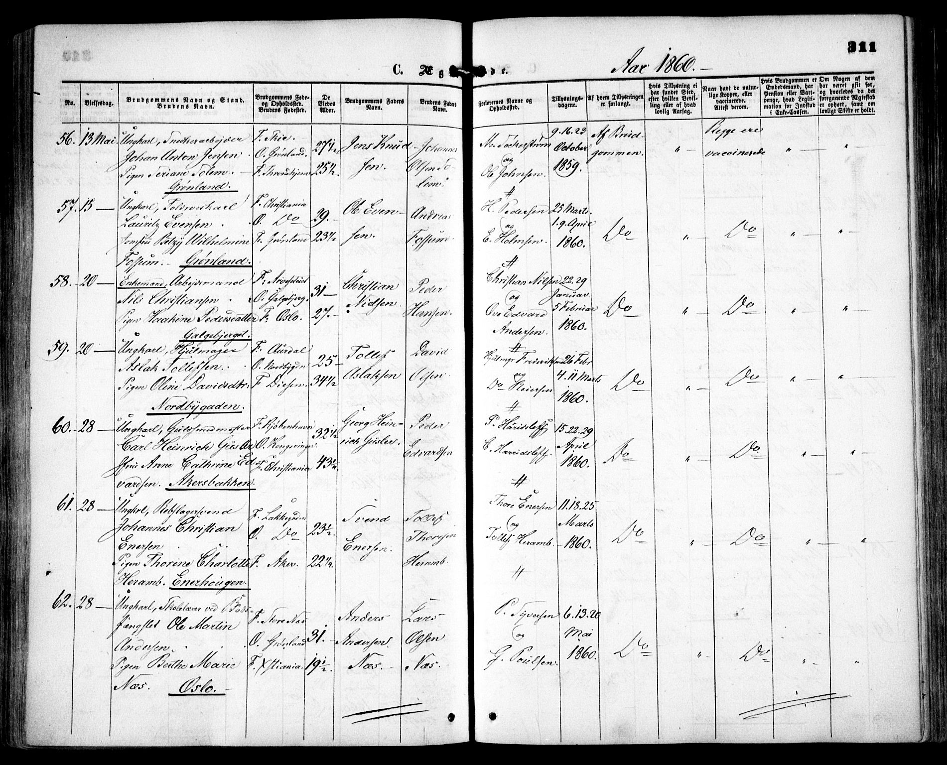 Grønland prestekontor Kirkebøker, SAO/A-10848/F/Fa/L0001: Parish register (official) no. 1, 1859-1861, p. 311