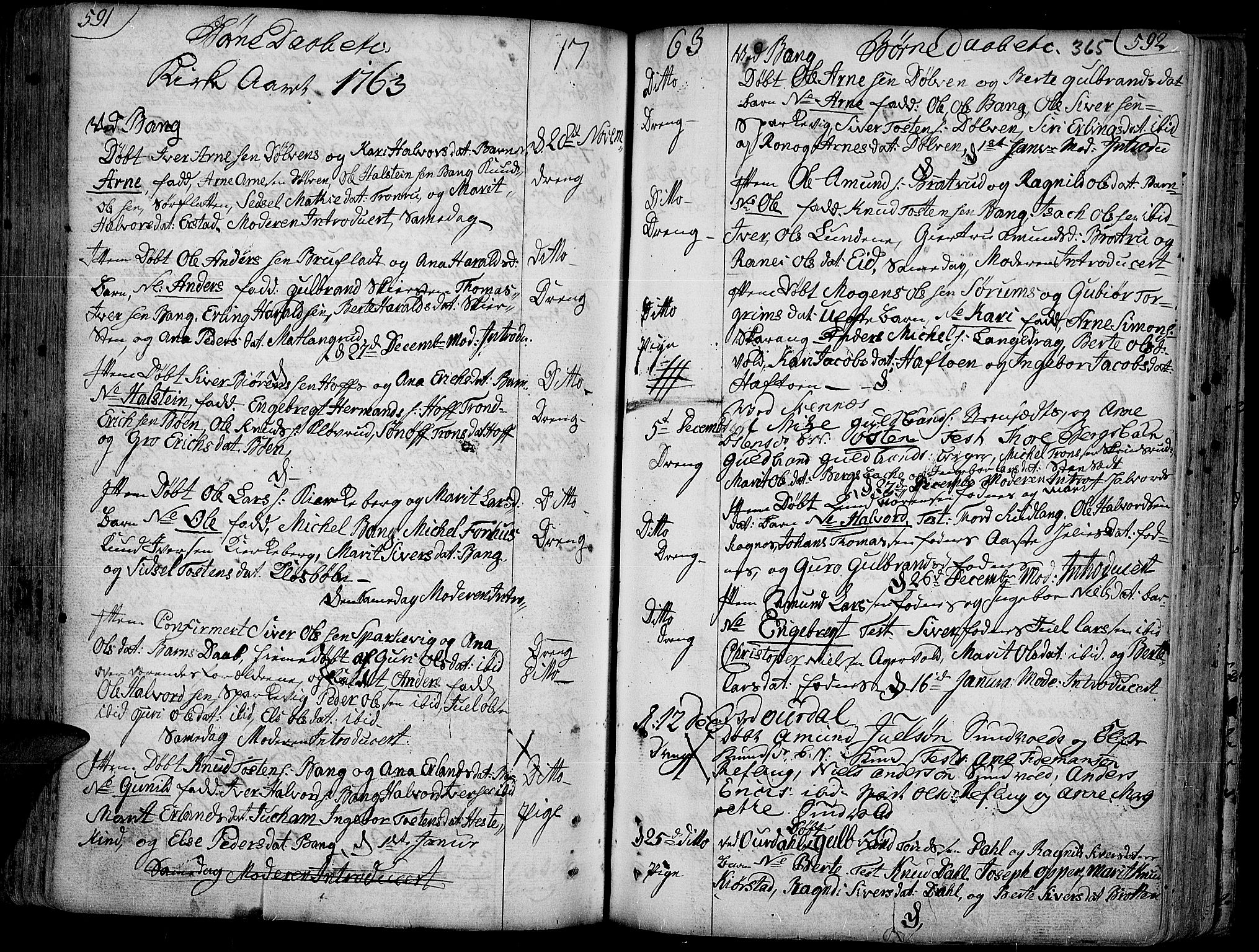 Aurdal prestekontor, AV/SAH-PREST-126/H/Ha/Haa/L0004: Parish register (official) no. 4, 1730-1762, p. 591-592
