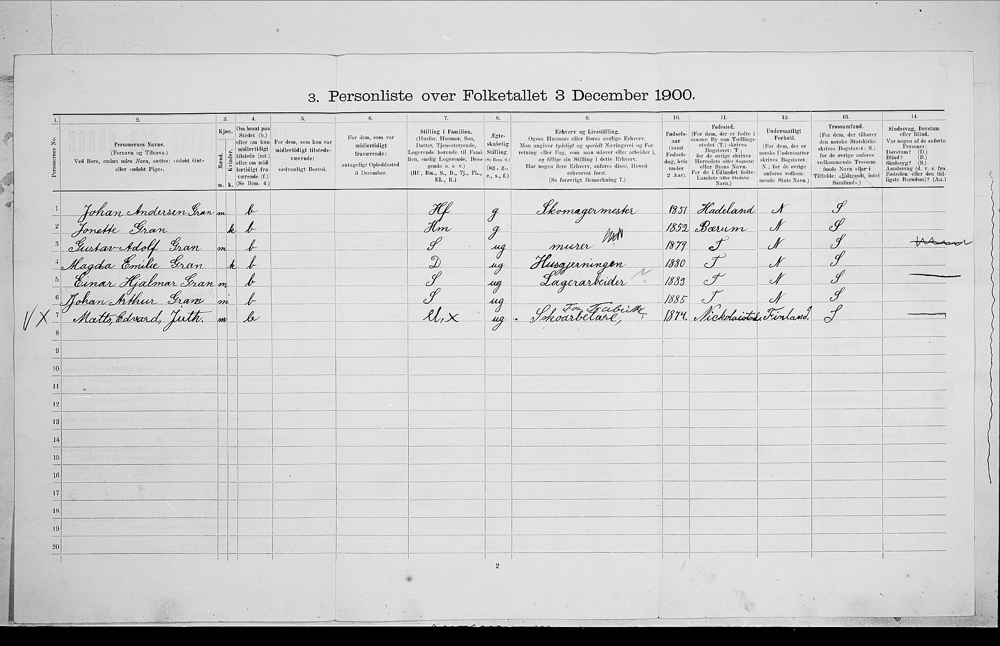 SAO, 1900 census for Kristiania, 1900, p. 73729