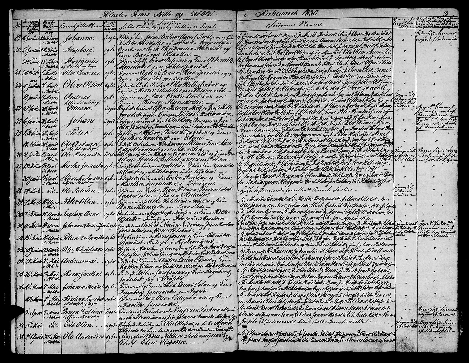 Ministerialprotokoller, klokkerbøker og fødselsregistre - Sør-Trøndelag, SAT/A-1456/606/L0308: Parish register (copy) no. 606C04, 1829-1840, p. 3