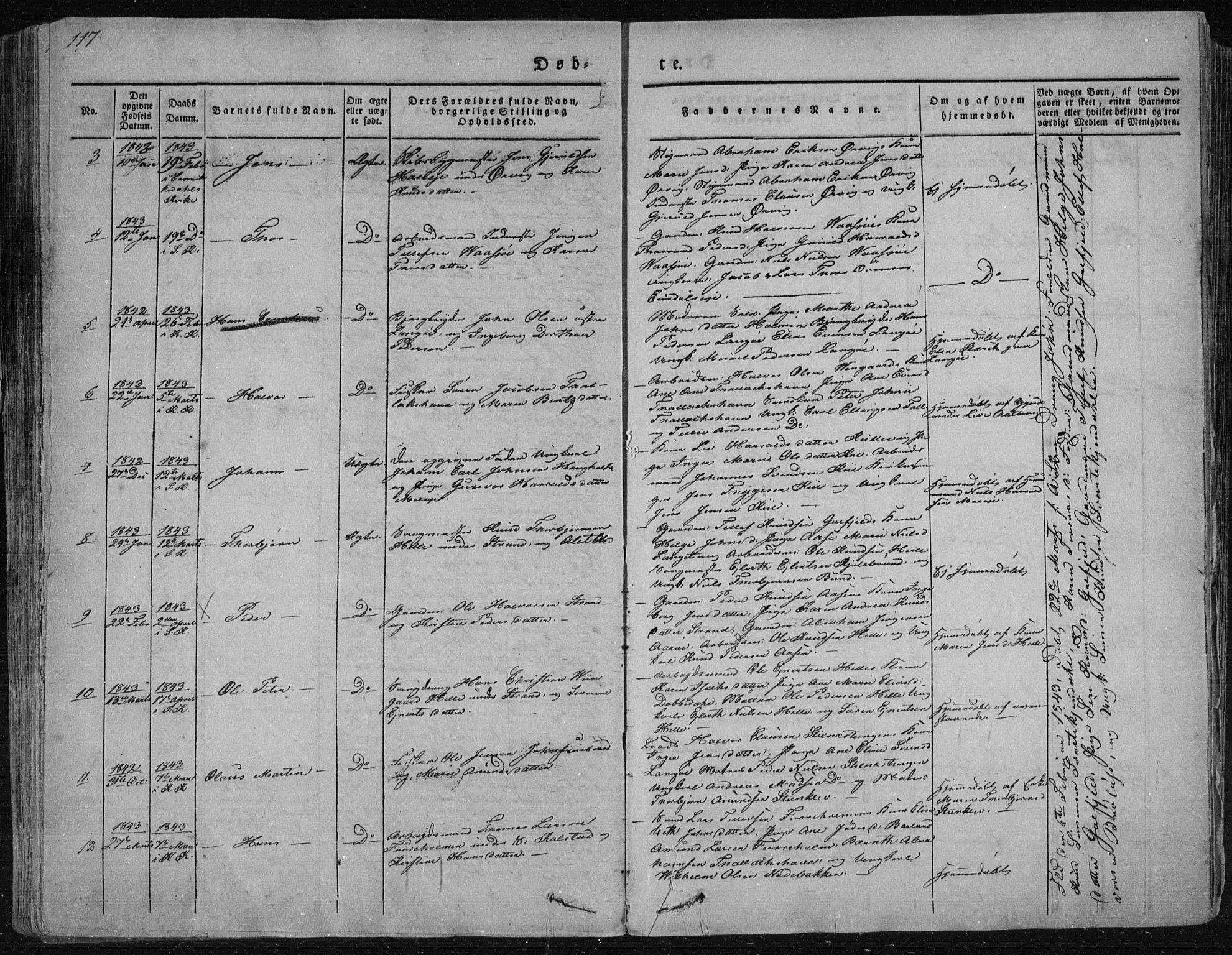 Sannidal kirkebøker, SAKO/A-296/F/Fa/L0006: Parish register (official) no. 6, 1831-1847, p. 117