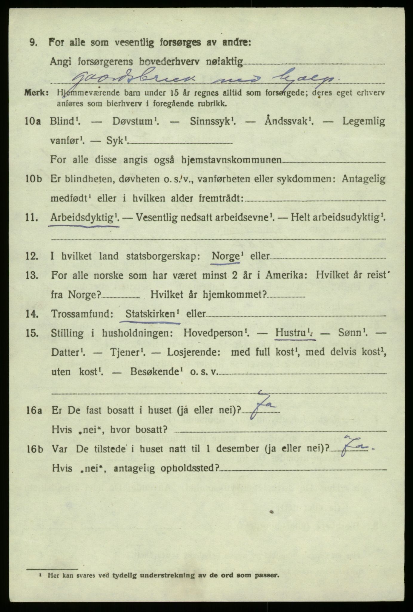 SAB, 1920 census for Modalen, 1920, p. 267