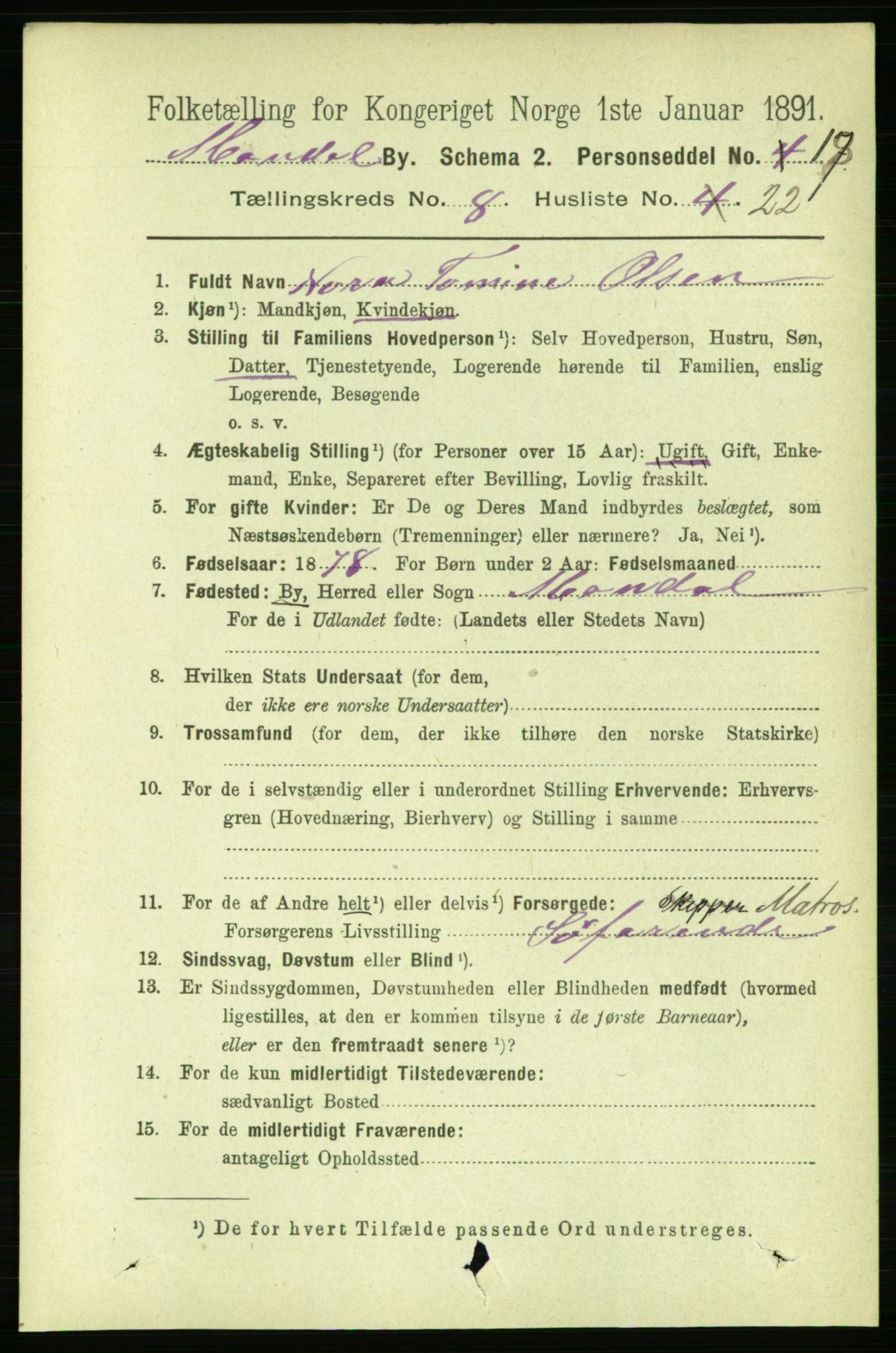 RA, 1891 census for 1002 Mandal, 1891, p. 2472