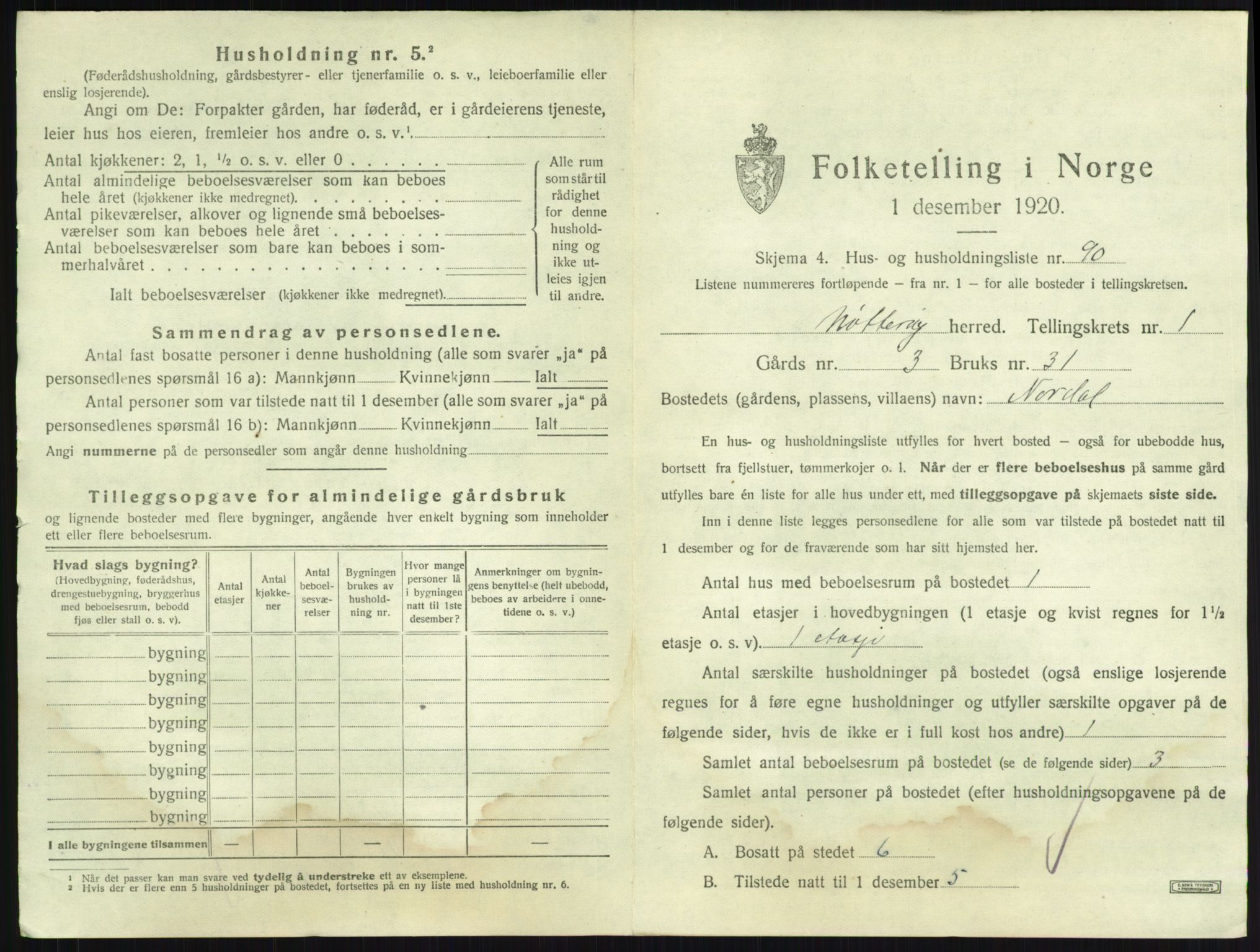 SAKO, 1920 census for Nøtterøy, 1920, p. 248