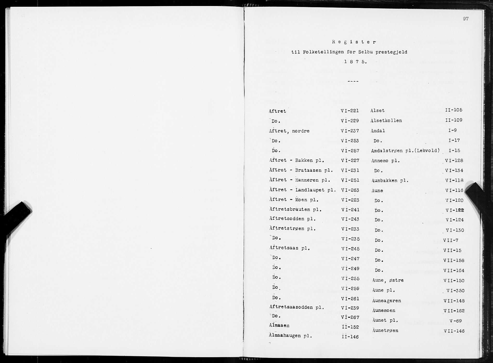 SAT, 1875 census for 1664P Selbu, 1875, p. 97