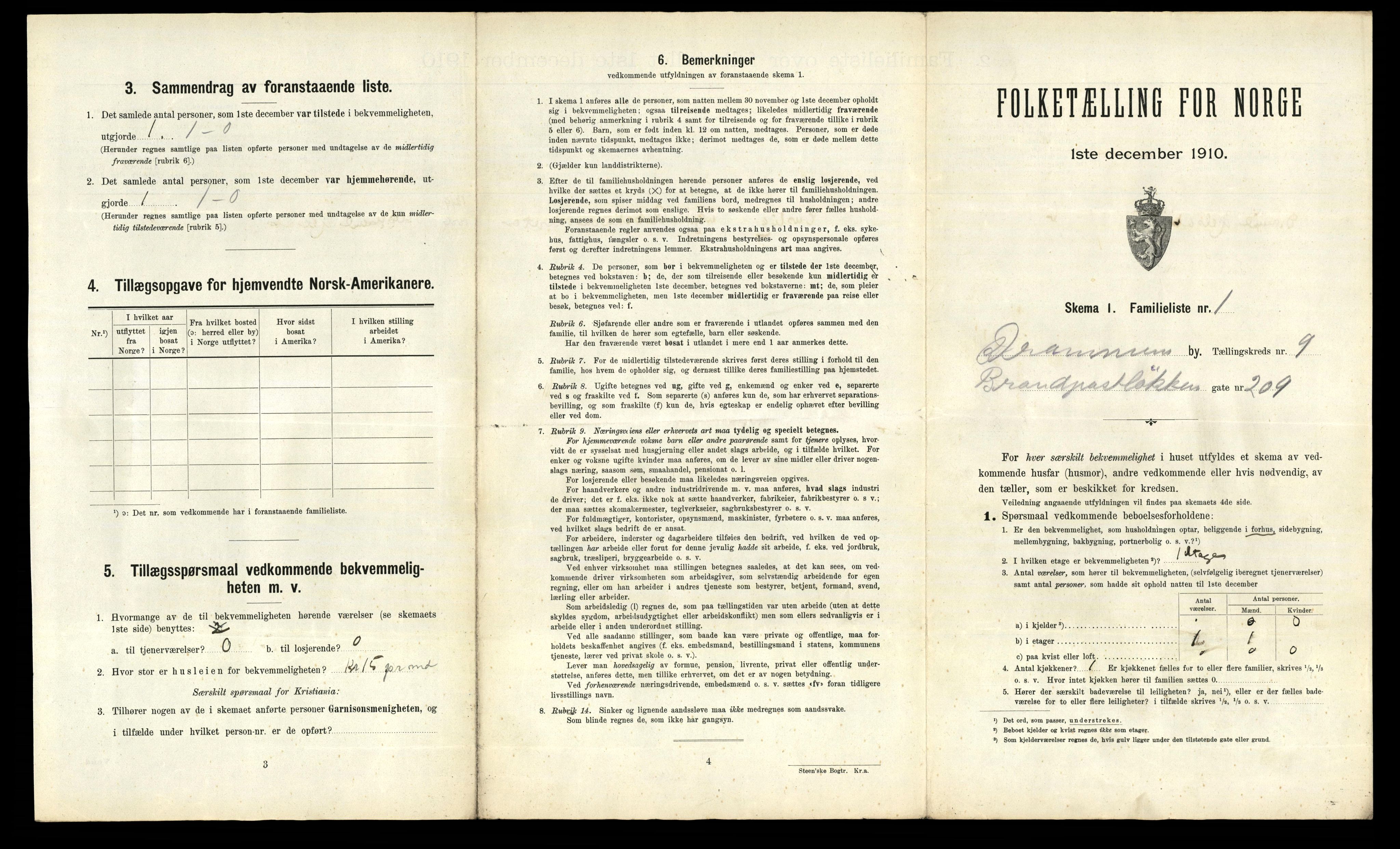 RA, 1910 census for Drammen, 1910, p. 6844