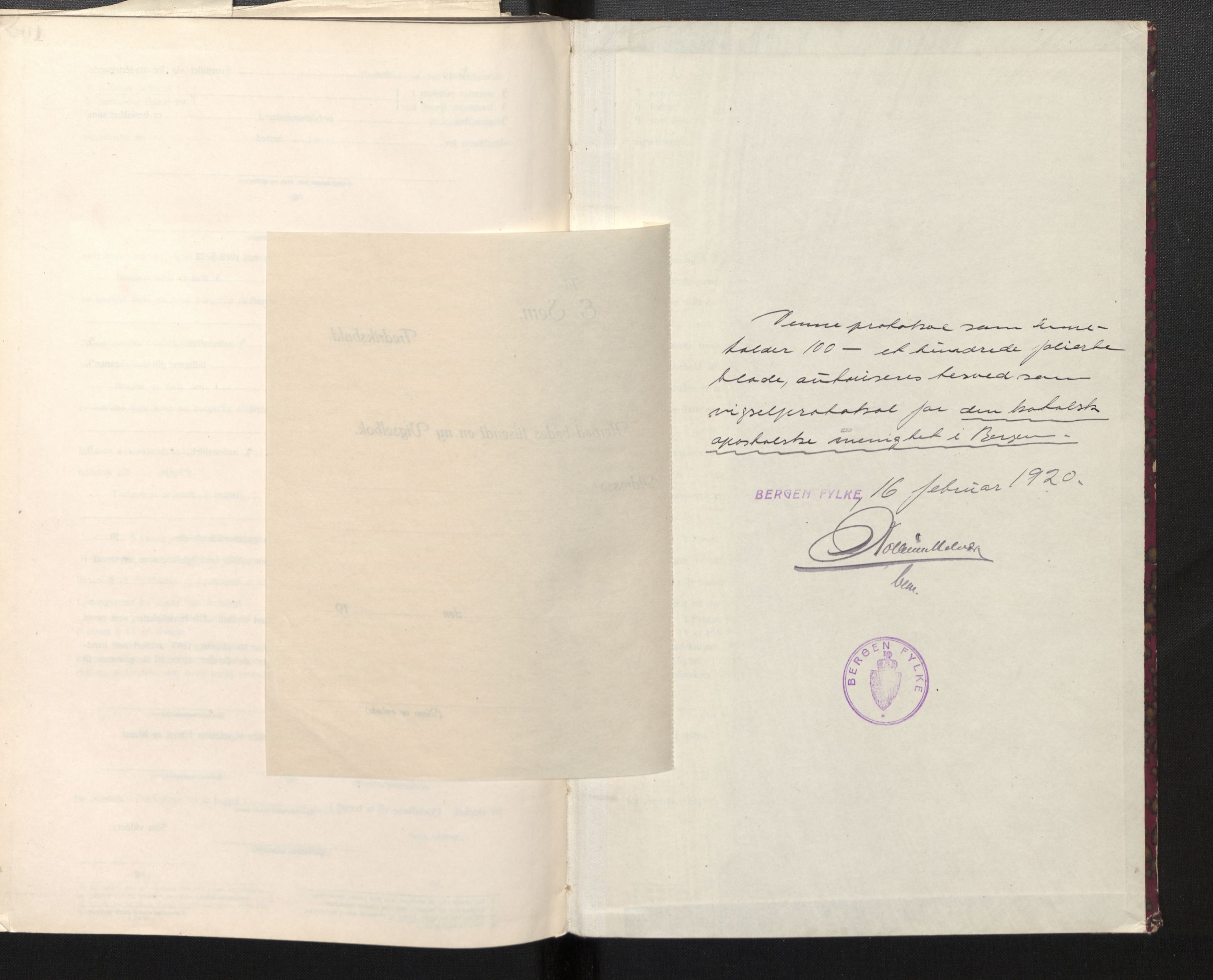 Den katolsk-apostoliske menighet, SAB/SAB/PA-0331/F/L0004: Dissenter register no. 4, 1921-1938