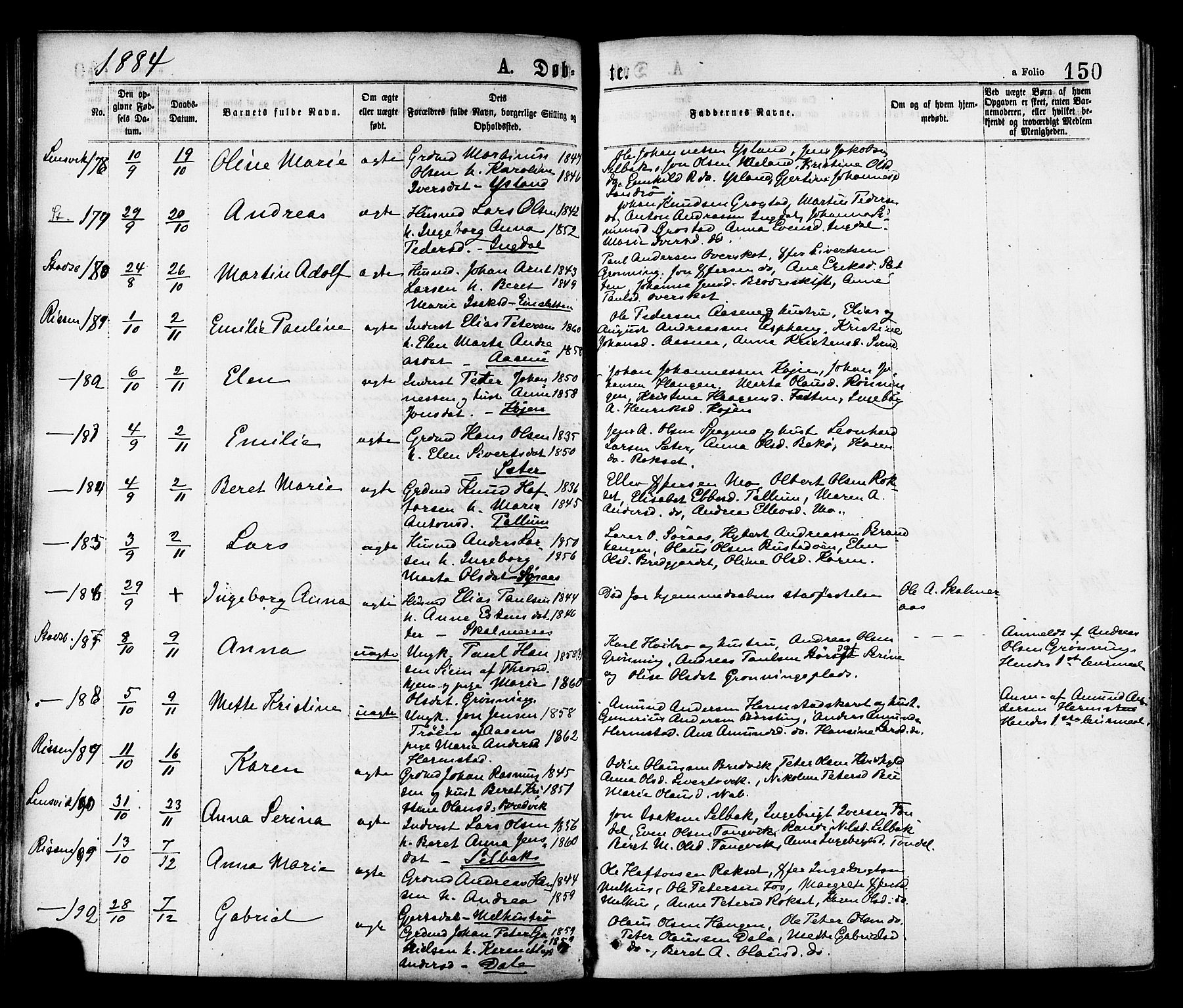 Ministerialprotokoller, klokkerbøker og fødselsregistre - Sør-Trøndelag, SAT/A-1456/646/L0613: Parish register (official) no. 646A11, 1870-1884, p. 150