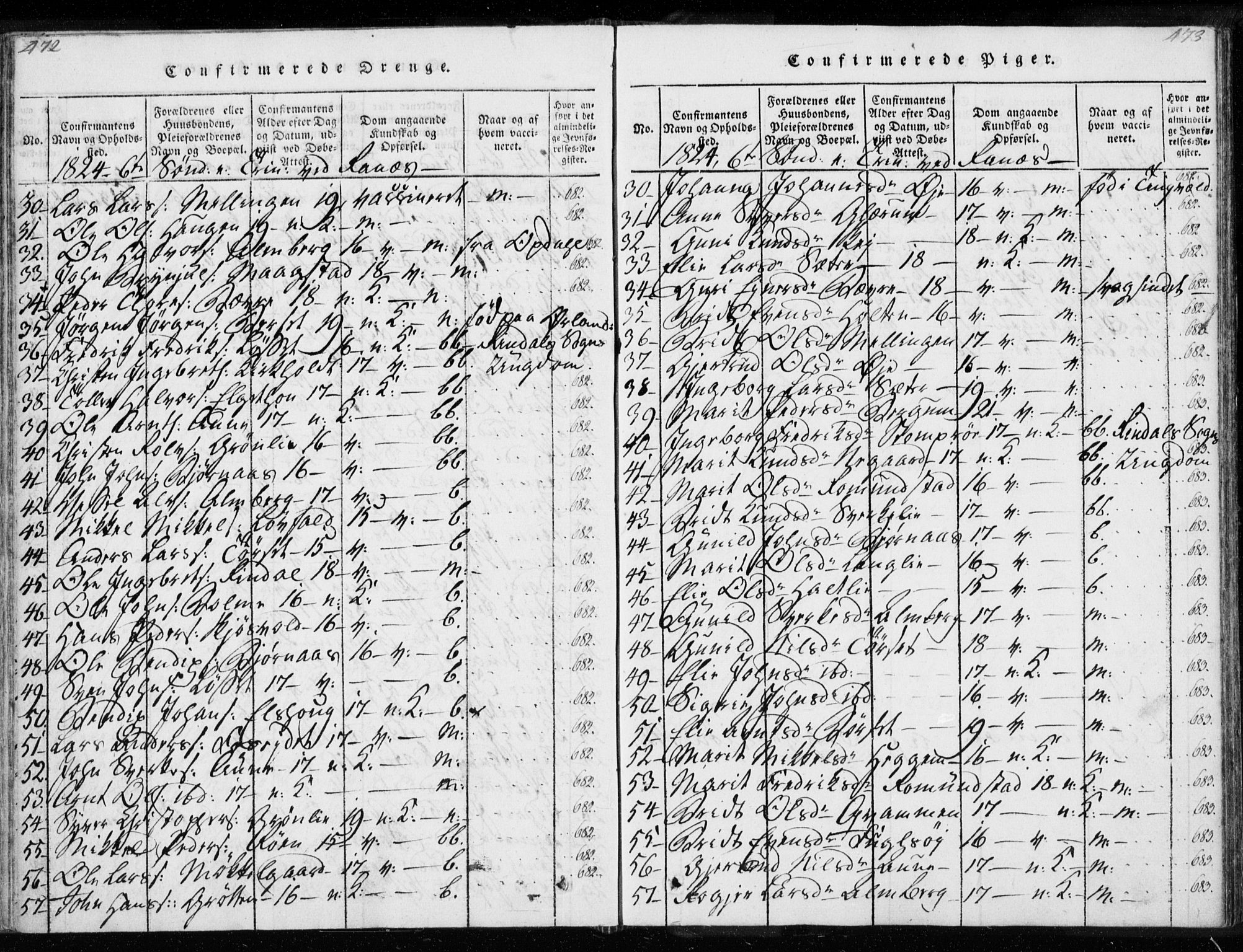 Ministerialprotokoller, klokkerbøker og fødselsregistre - Møre og Romsdal, AV/SAT-A-1454/595/L1041: Parish register (official) no. 595A03, 1819-1829, p. 472-473