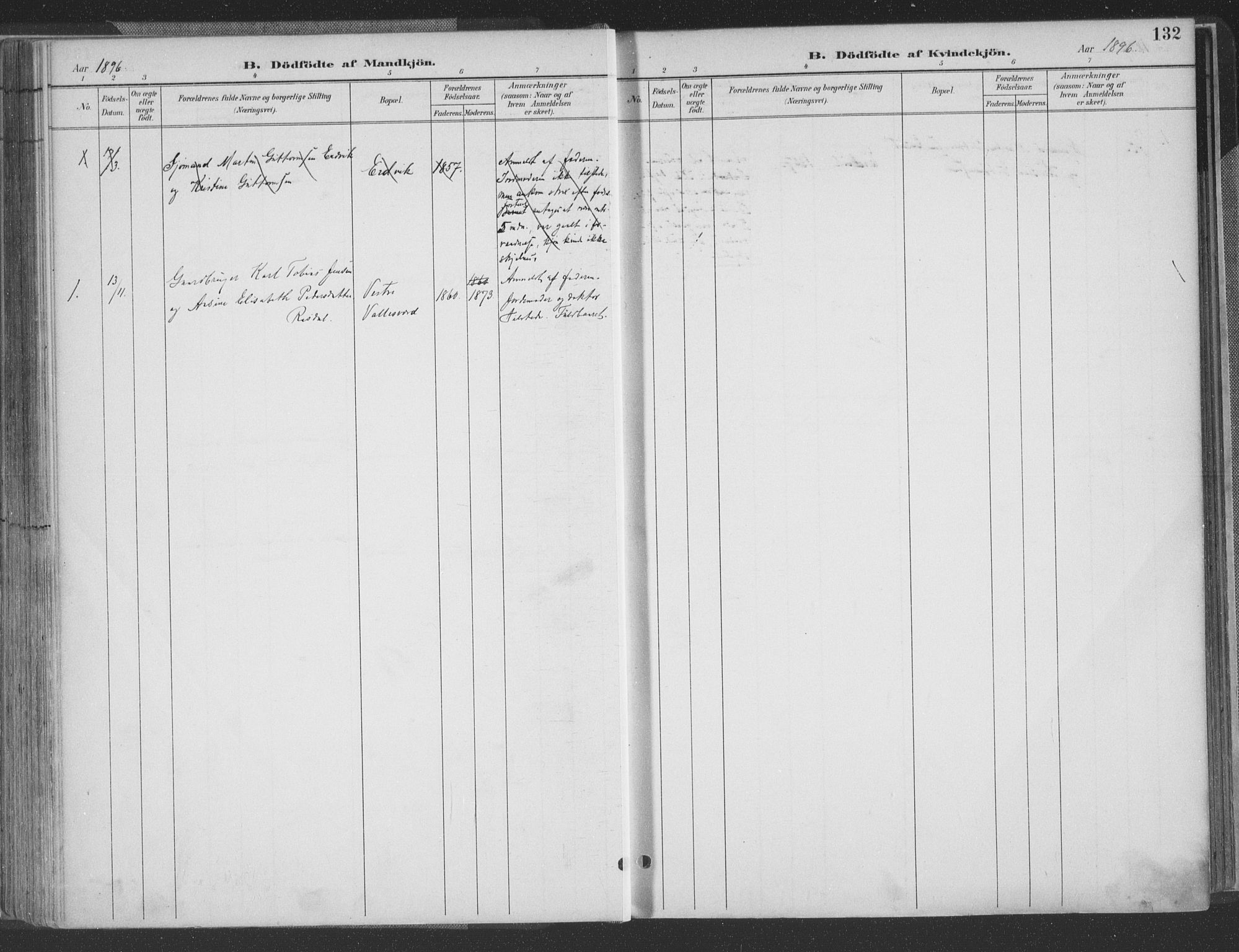 Høvåg sokneprestkontor, AV/SAK-1111-0025/F/Fa/L0006: Parish register (official) no. A 6, 1894-1923, p. 132